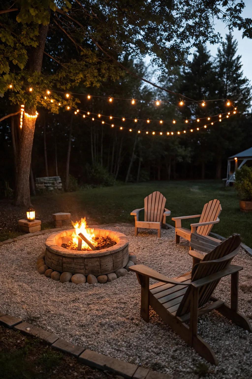 An inviting bonfire domain exuding rustic allure.