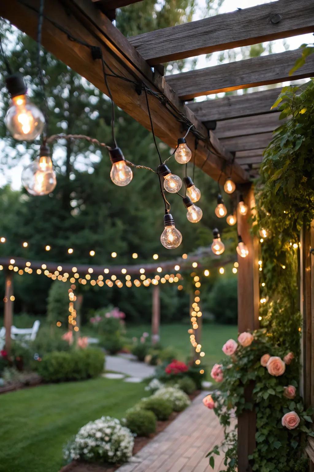 Present a festive atmosphere with the cozy radiance of round lights.