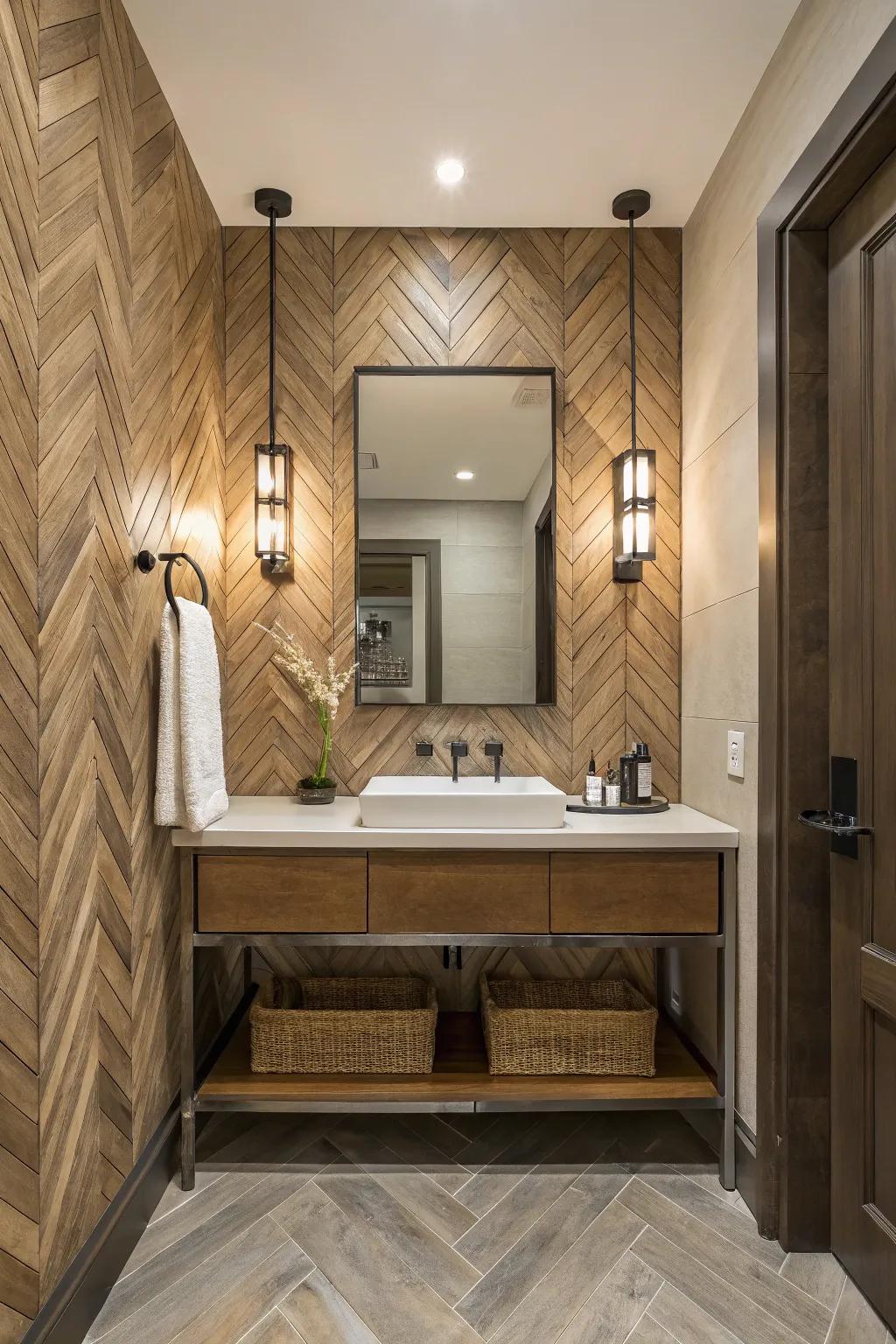 Cozy wooden textures evoke a natural essence.