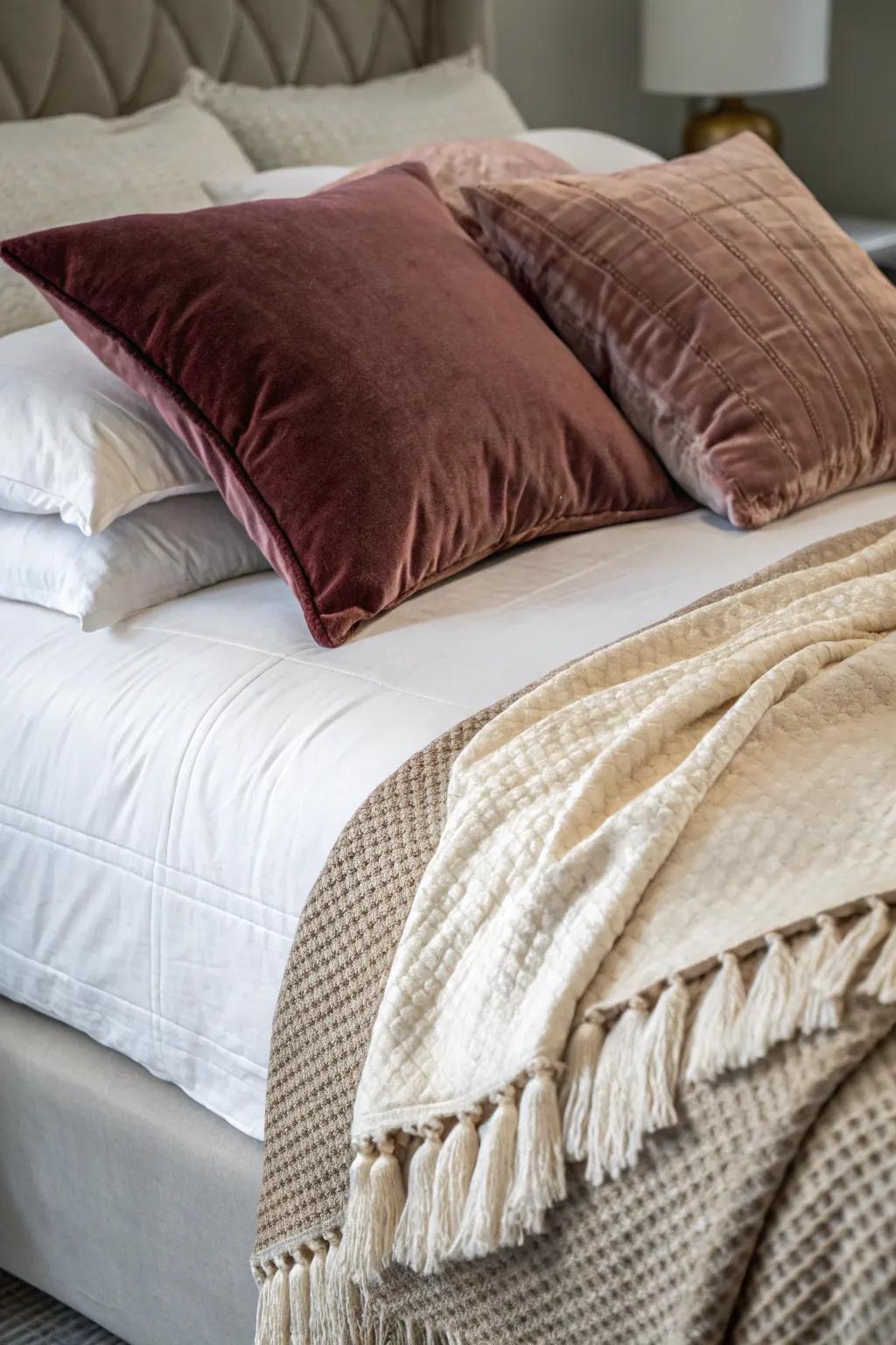 Establish a tactile experience with varied textures for maximum comfort.