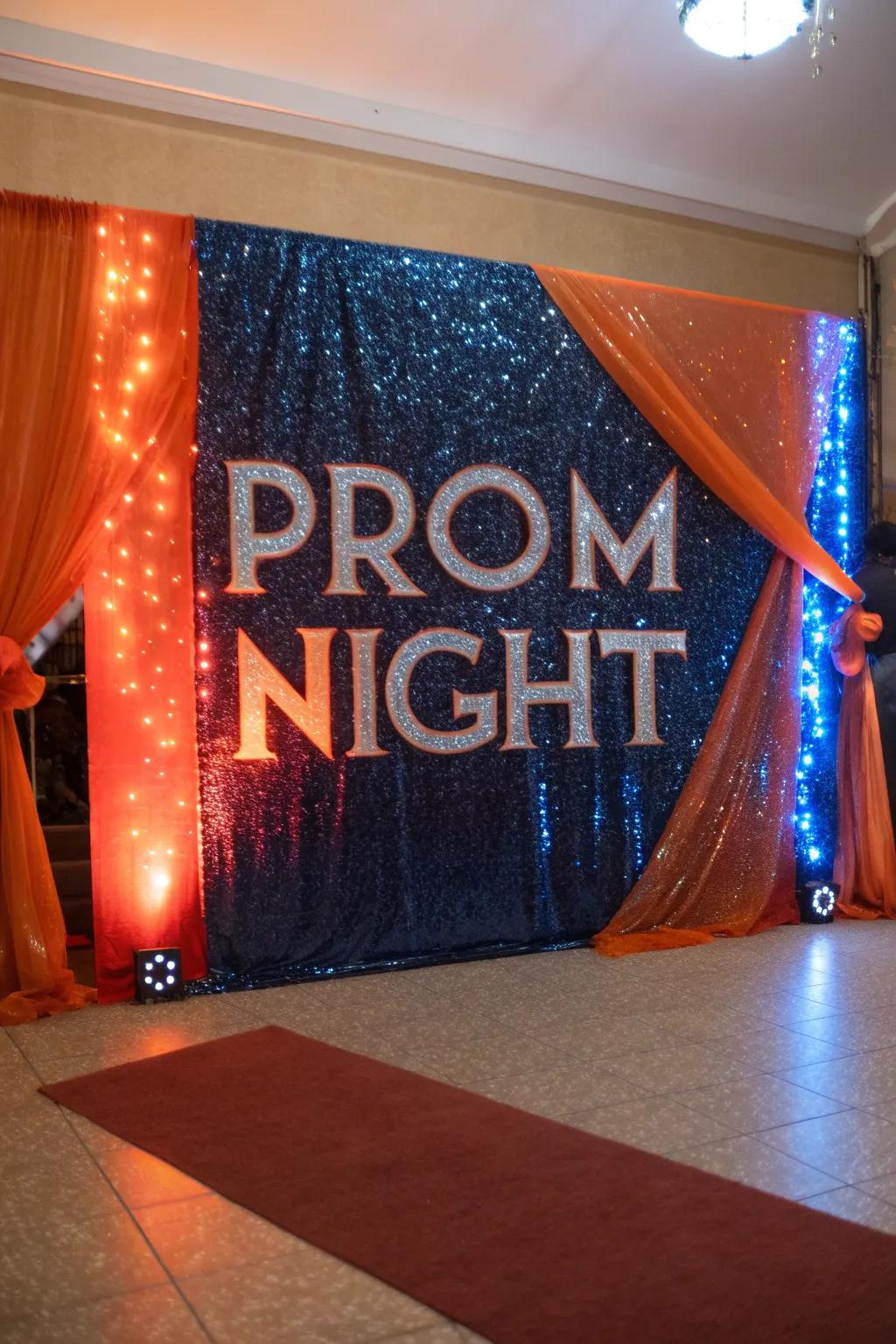 Shimmering signage offers a customized element that shines as brilliantly as the evening itself.