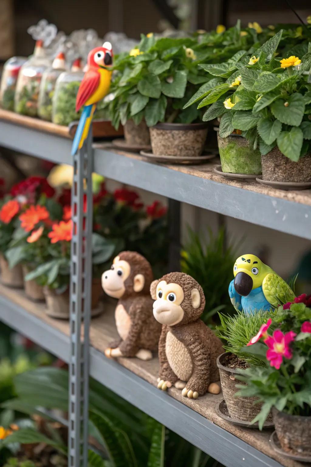 Incorporate playful fauna decorations to your d&eacute;cor for a whimsical accent.