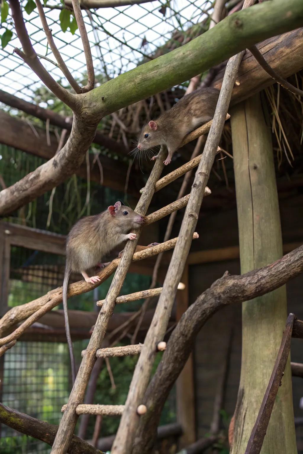 Raw wooden elements for an engaging, rustic atmosphere