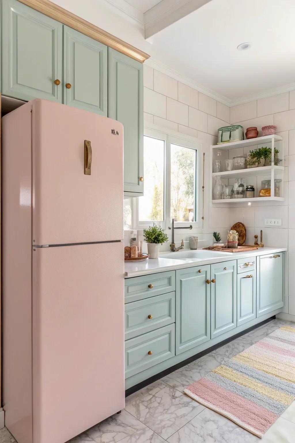 Colour matching in the kitchen produces an inviting feel.