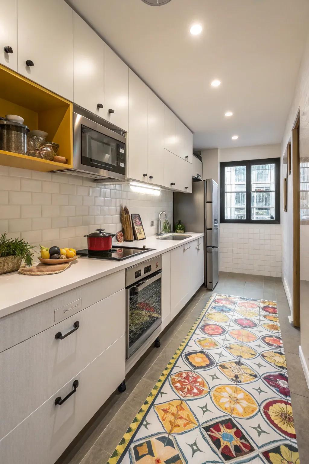 Give your floors a makeover with adhesive coverings.