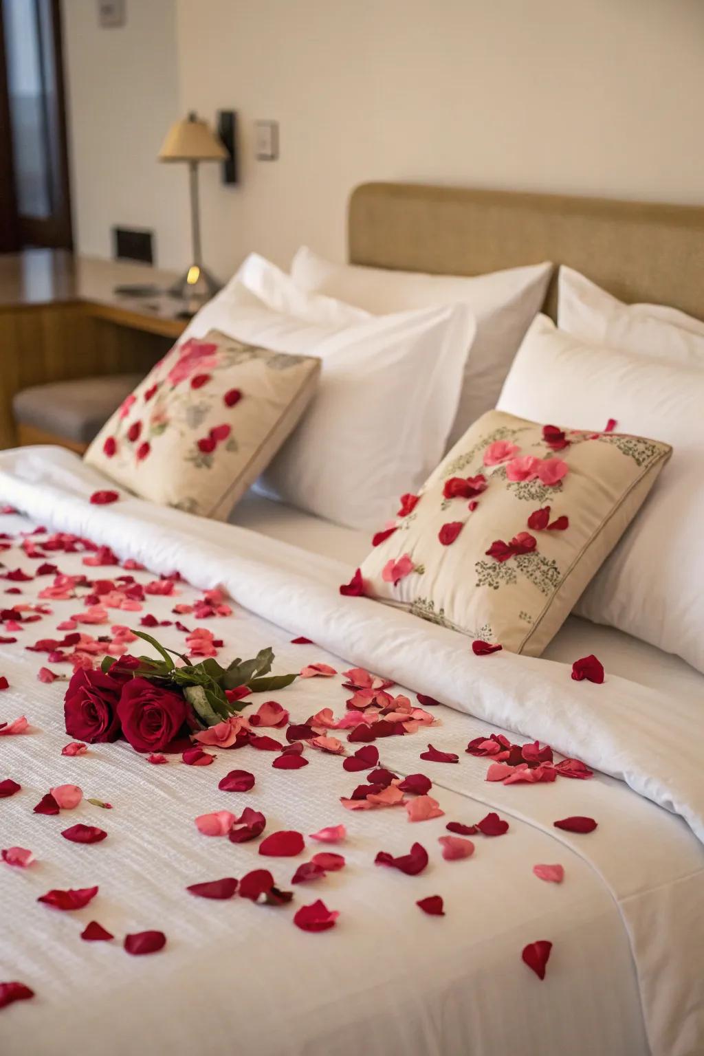 Using bloom pieces, create a traditional romantic ambiance.