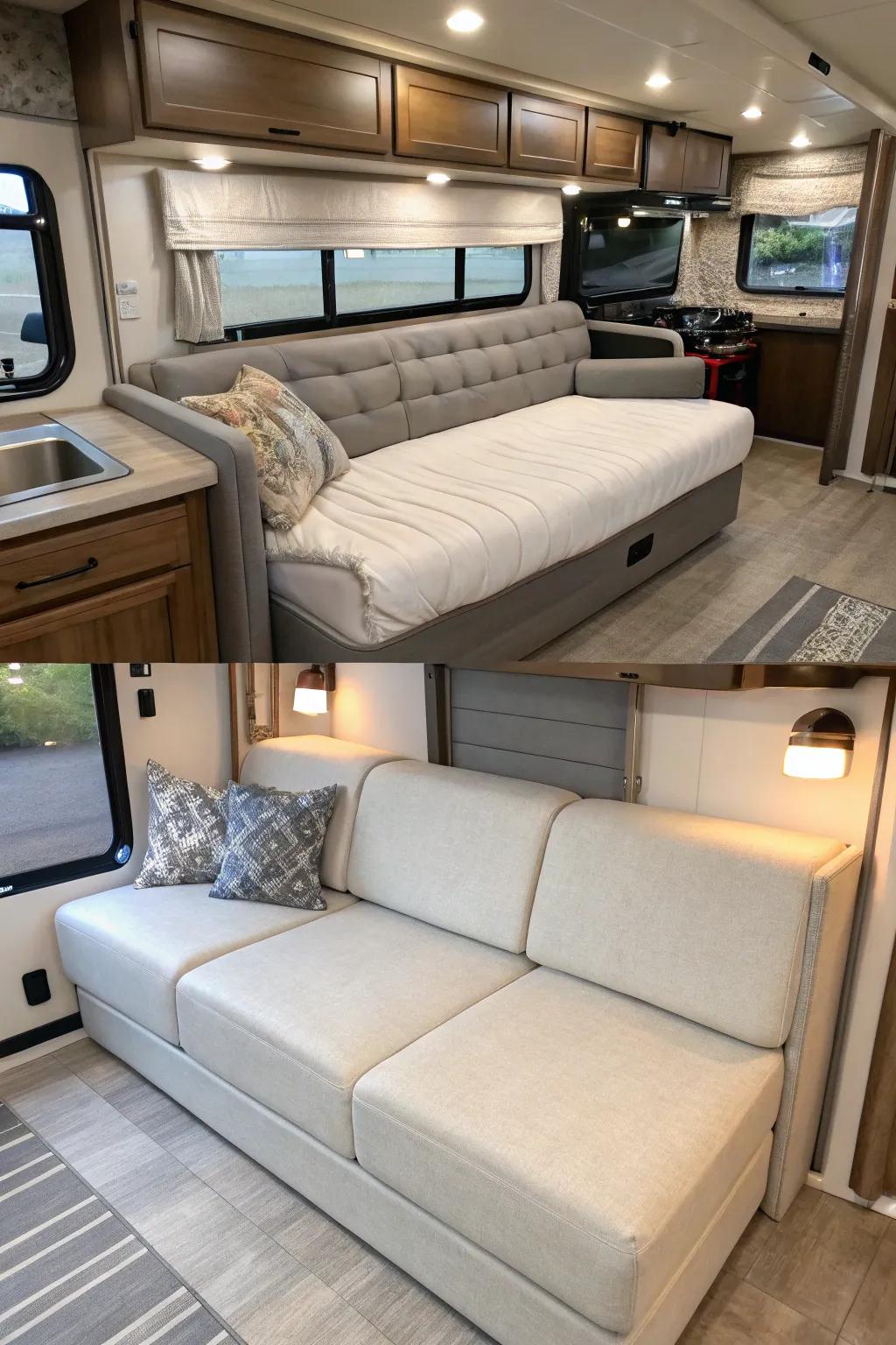 Convertible sofa beds maximize space and are super functional.