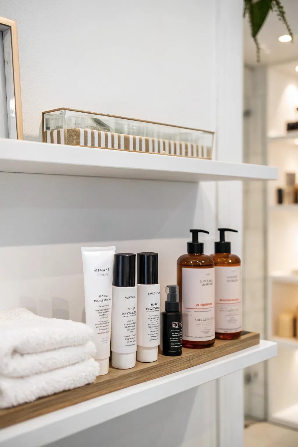 Allow your items to radiate with a minimalist design.