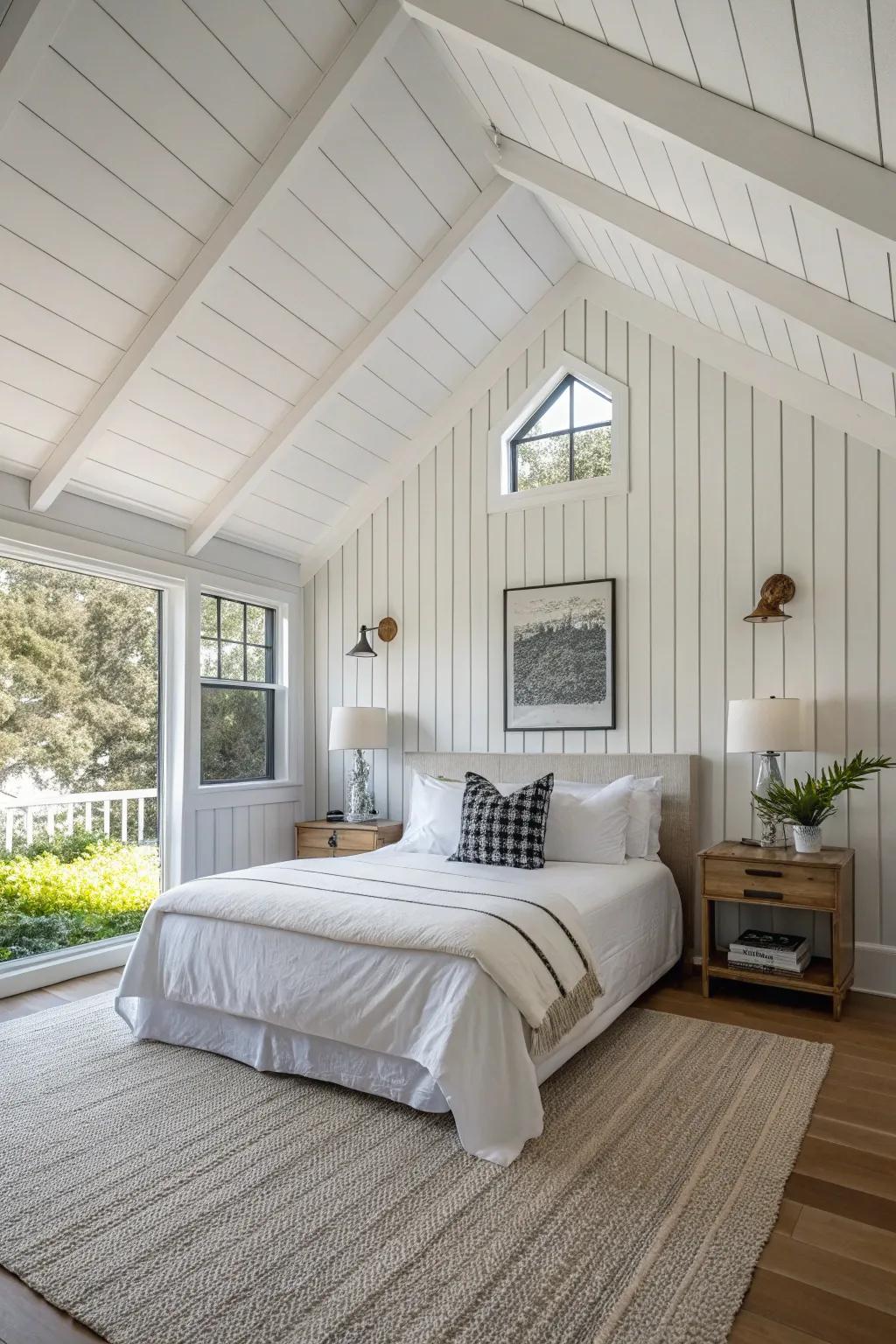 Height and modern style brought to your space by vertical shiplap.