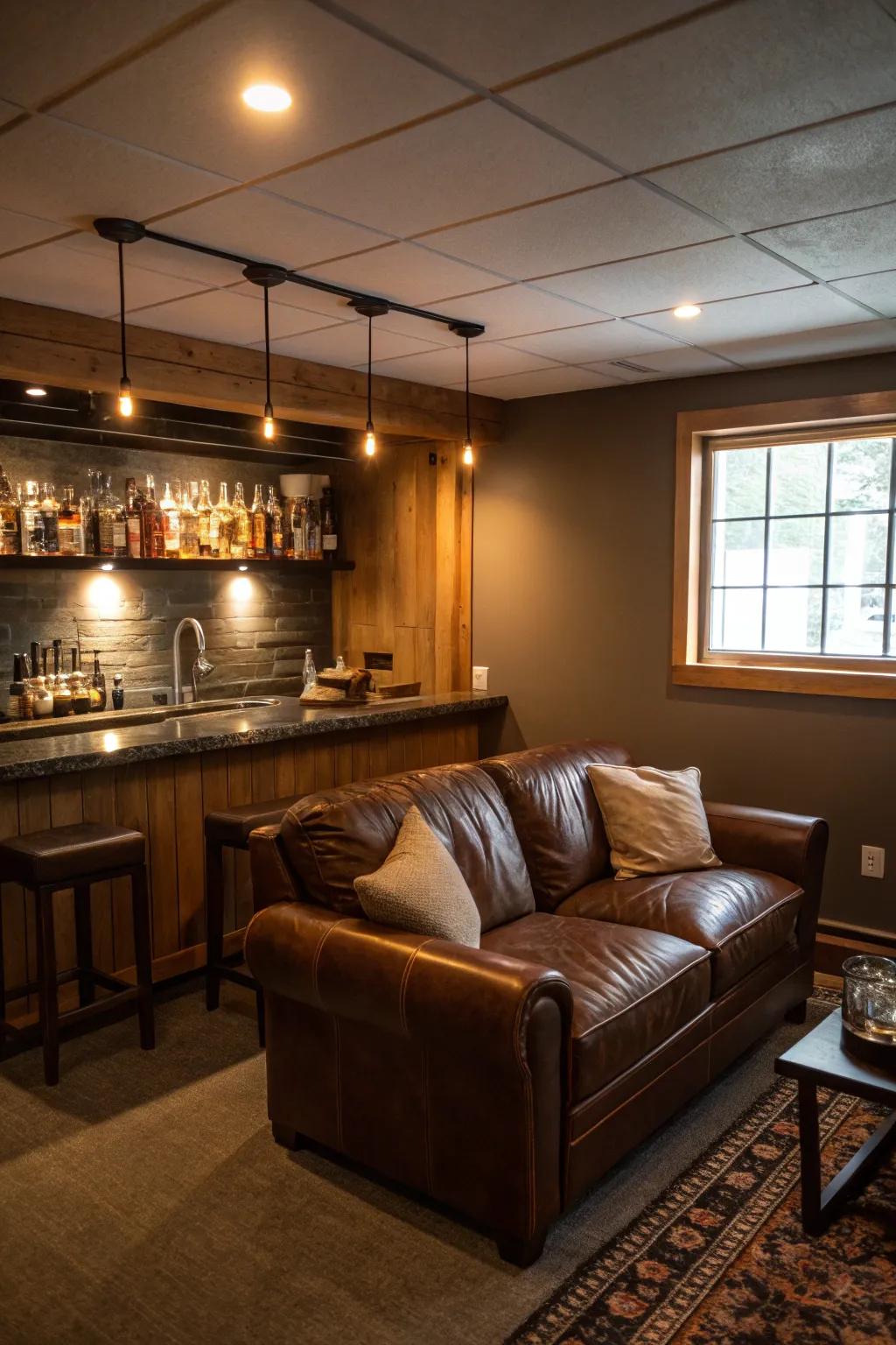A lounge space invites relaxation and socializing.