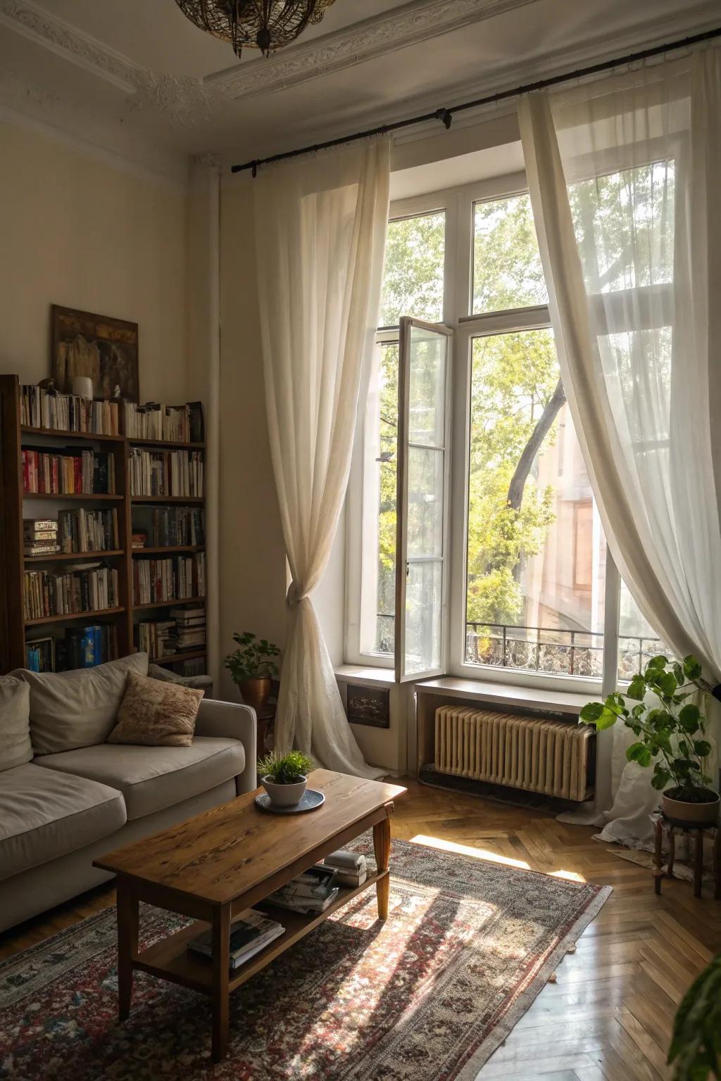 Natural light brightens and makes small spaces feel bigger.