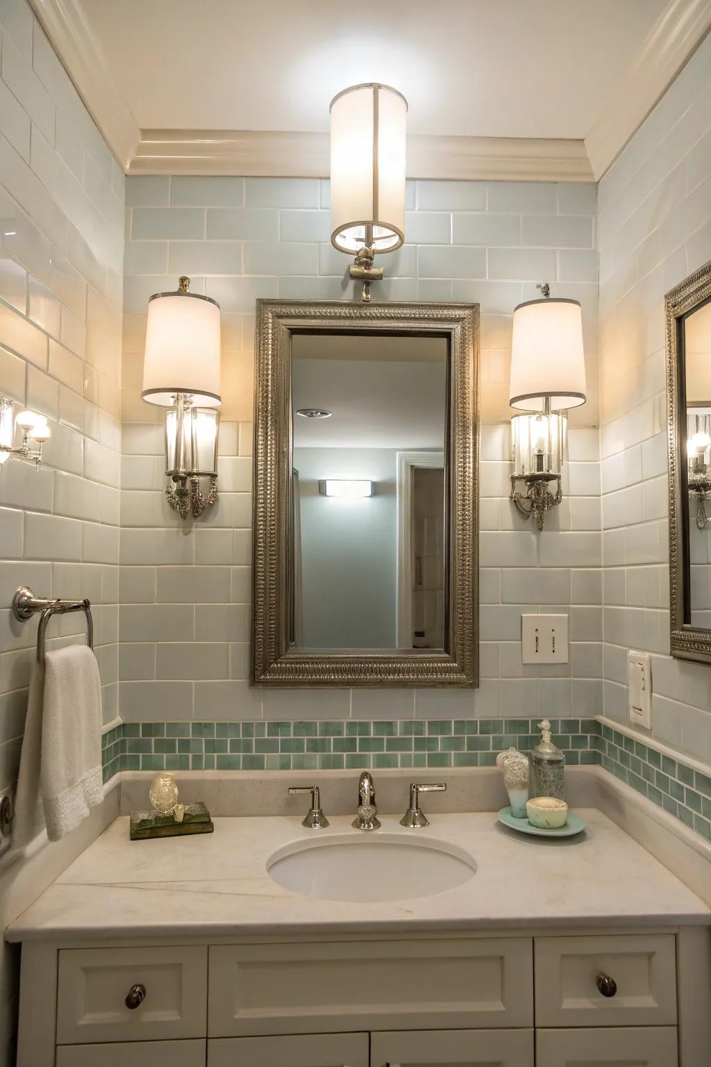 Wall sconces providing functional lighting and style.