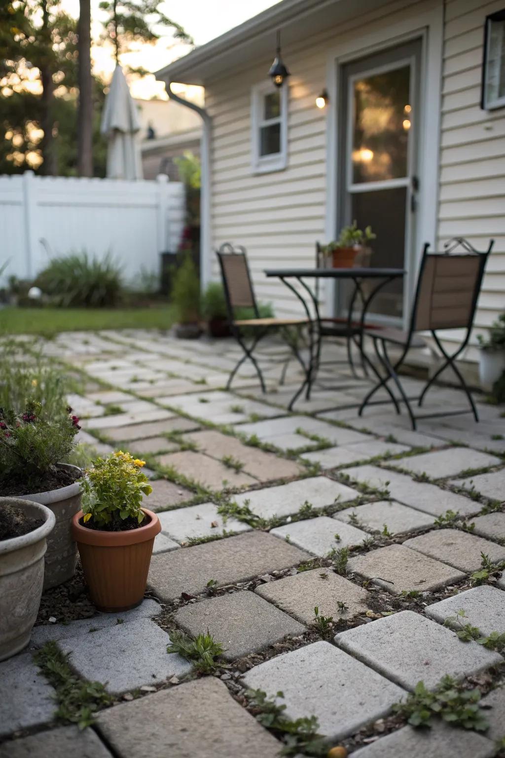 Shaping molds enable inventive and tailored patio designs.