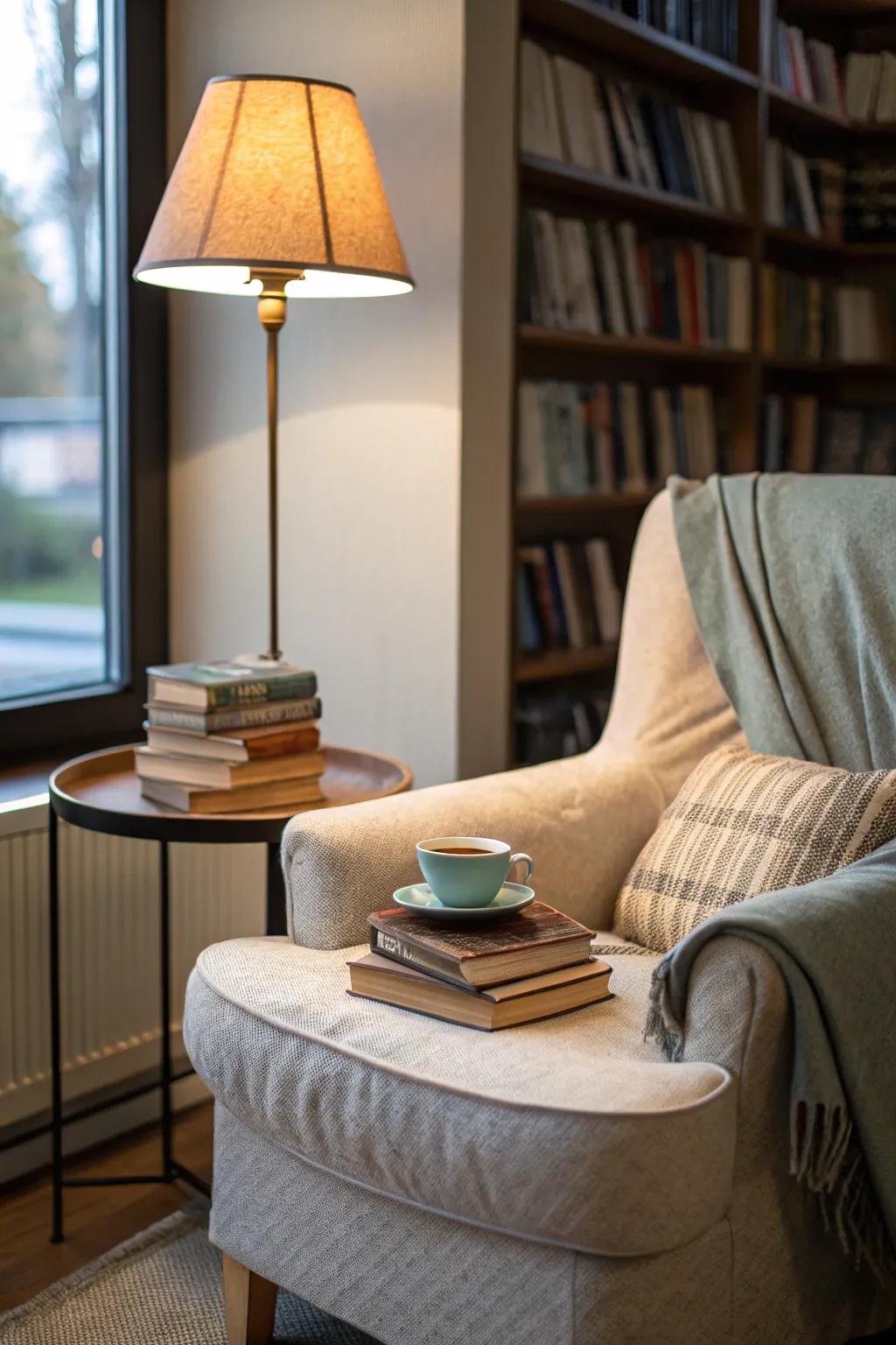 Craft a personal sanctuary using a reading nook.