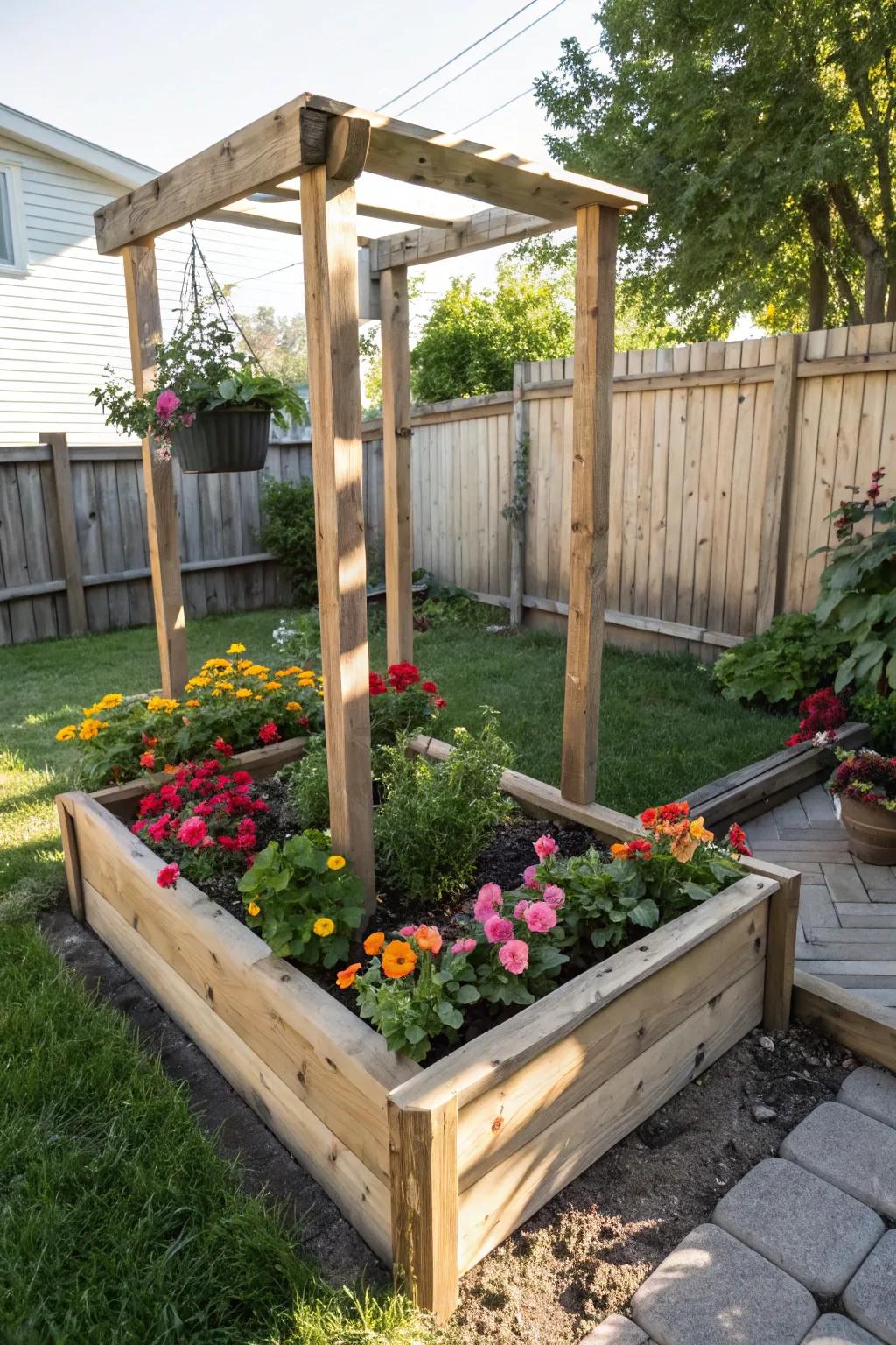 Showcase your blossoms with elevated floral beds.