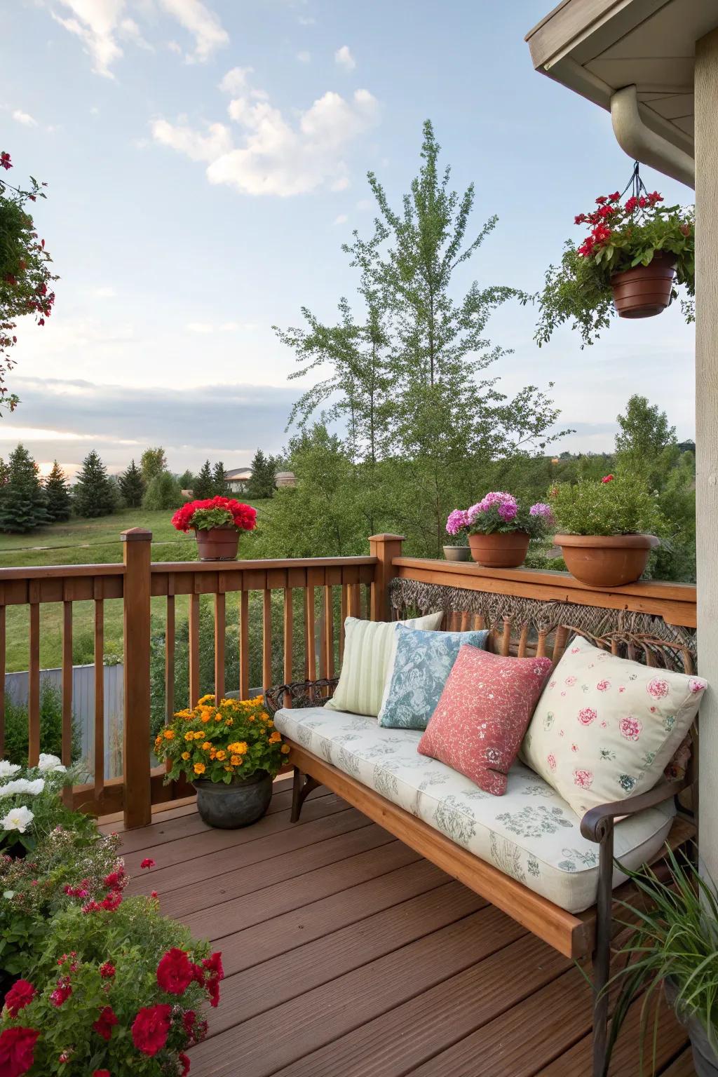 A snug settee offers the best spot to read.