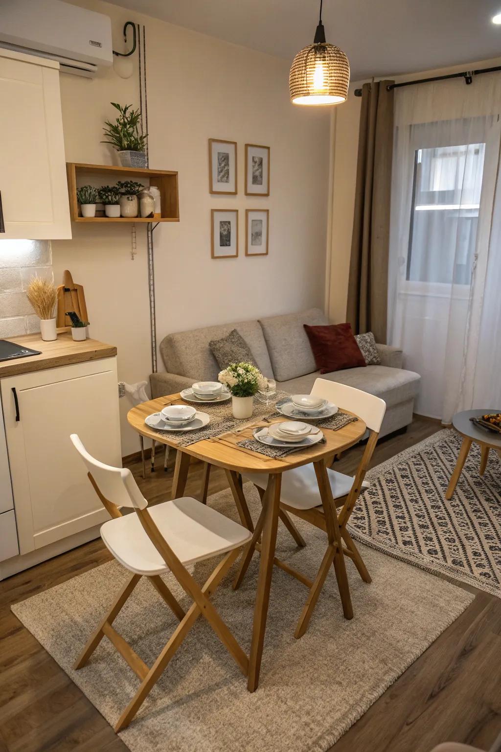 Your extendable table is adaptable to suit your needs.