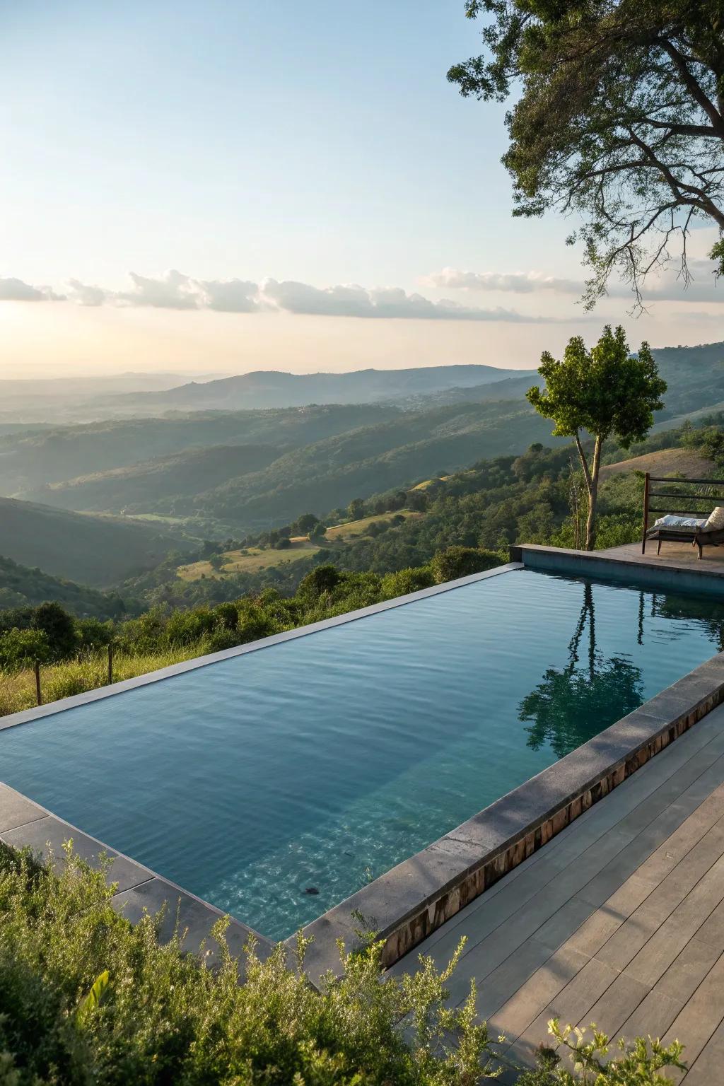 An infinity pool that blends seamlessly with the horizon.