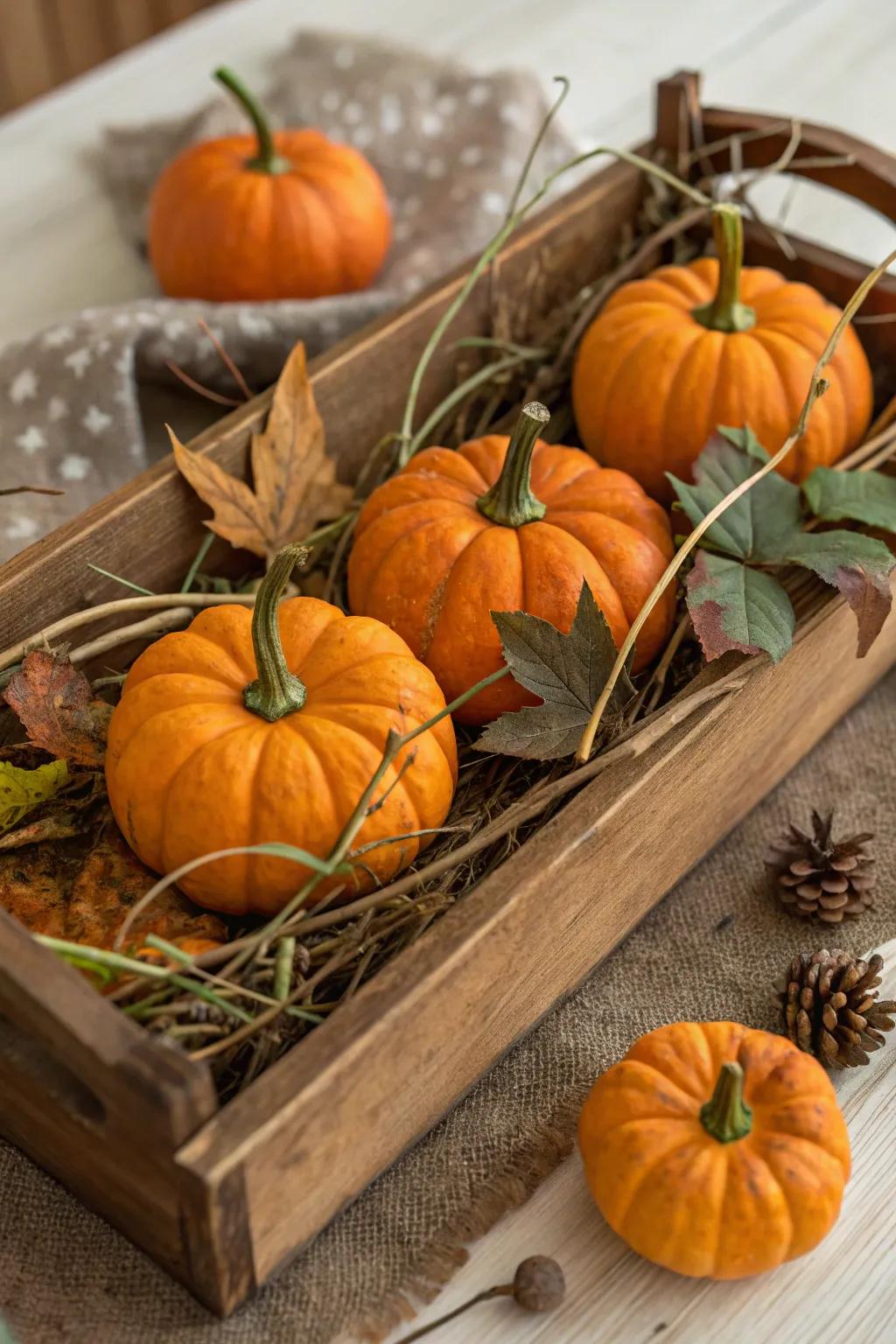 Pumpkins influenced by nature highlight the season's beauty.