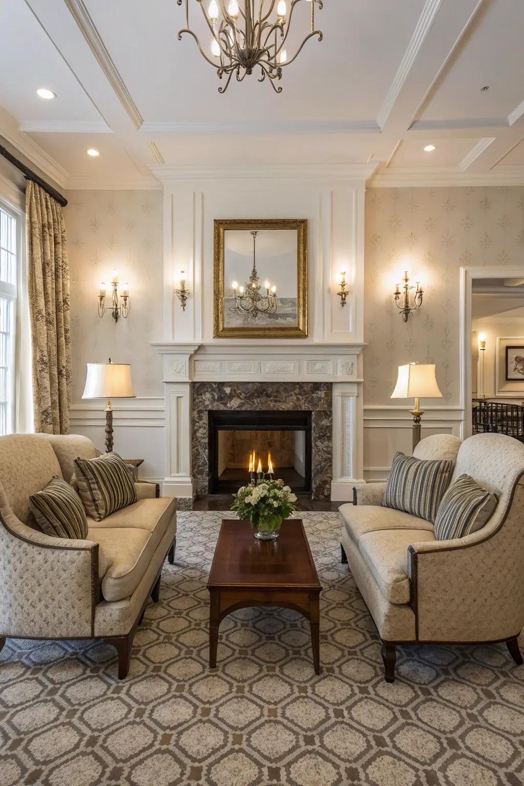 Symmetry instills tranquility and order in your living space.