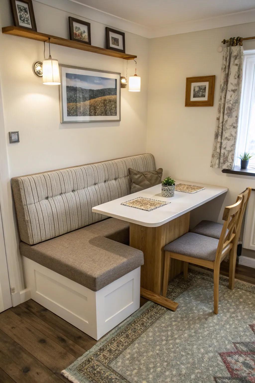 Take full advantage of space with furniture that serves more than one purpose.
