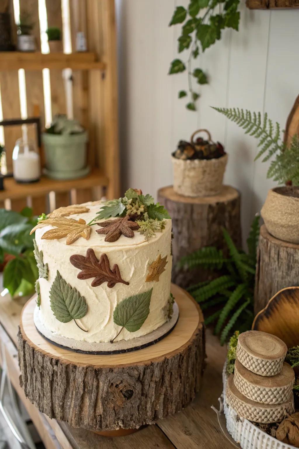 A garden-inspired cake that celebrates nature's beauty.
