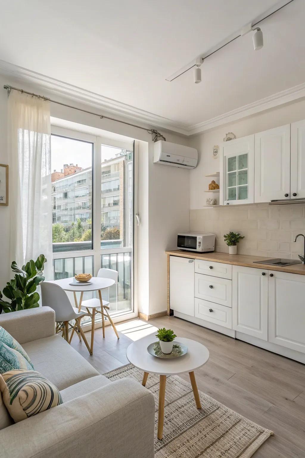 Pale hues improve the feeling of spaciousness and light.