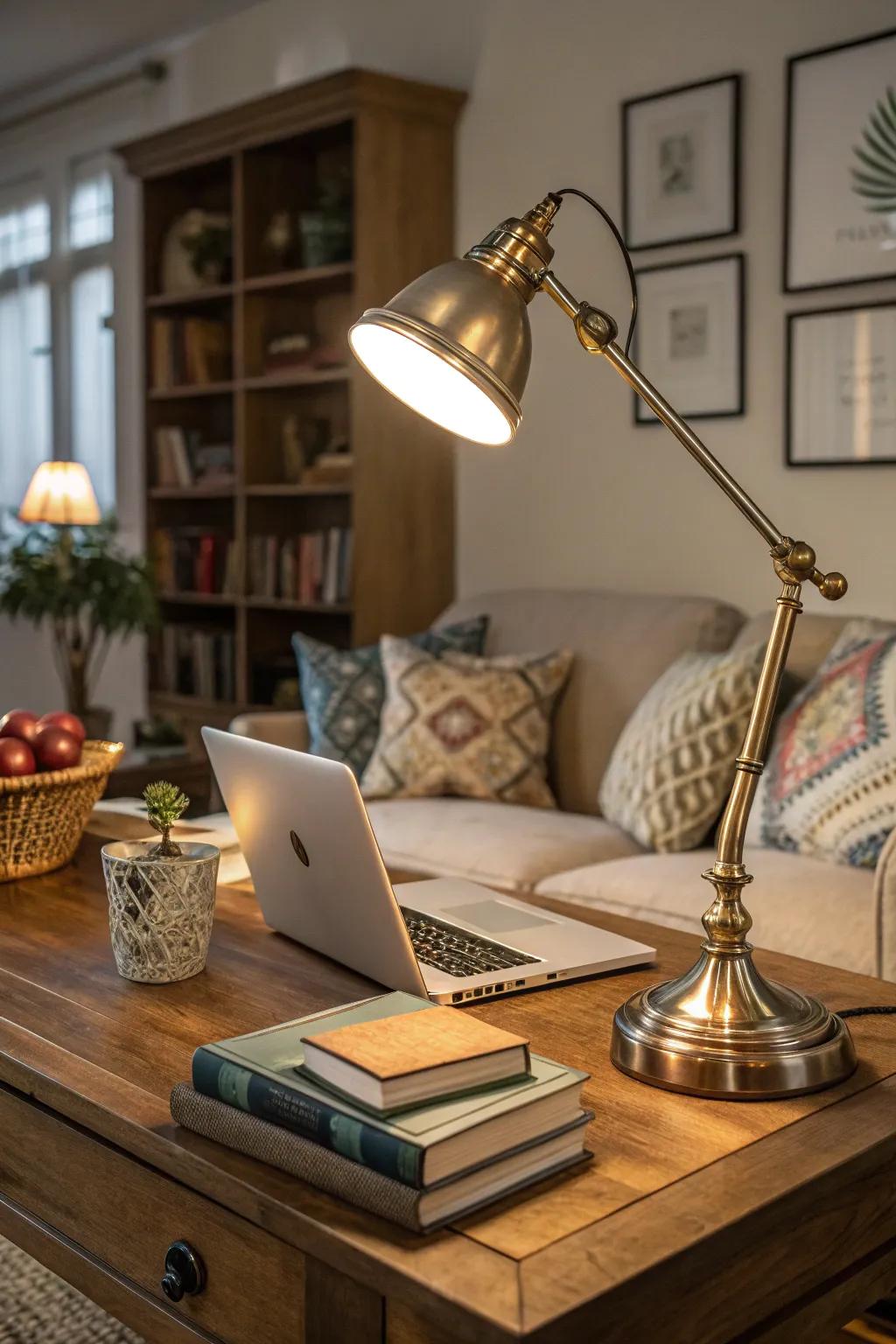 Stylish lighting improves both aesthetics and usefulness.