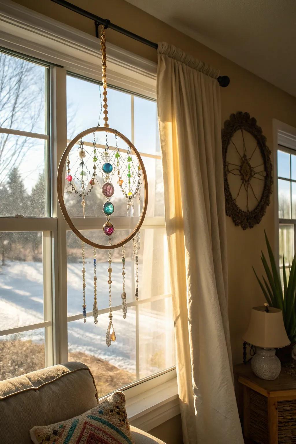 Bohemian elegance with a hoop prism.