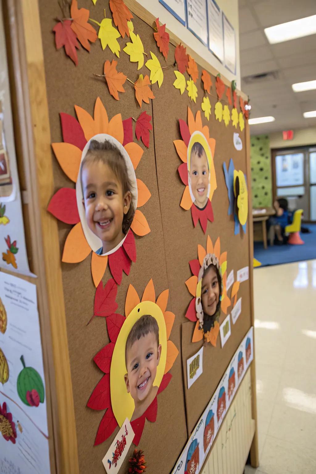 A playful Gobble Fun Group display with preschoolers' faces.
