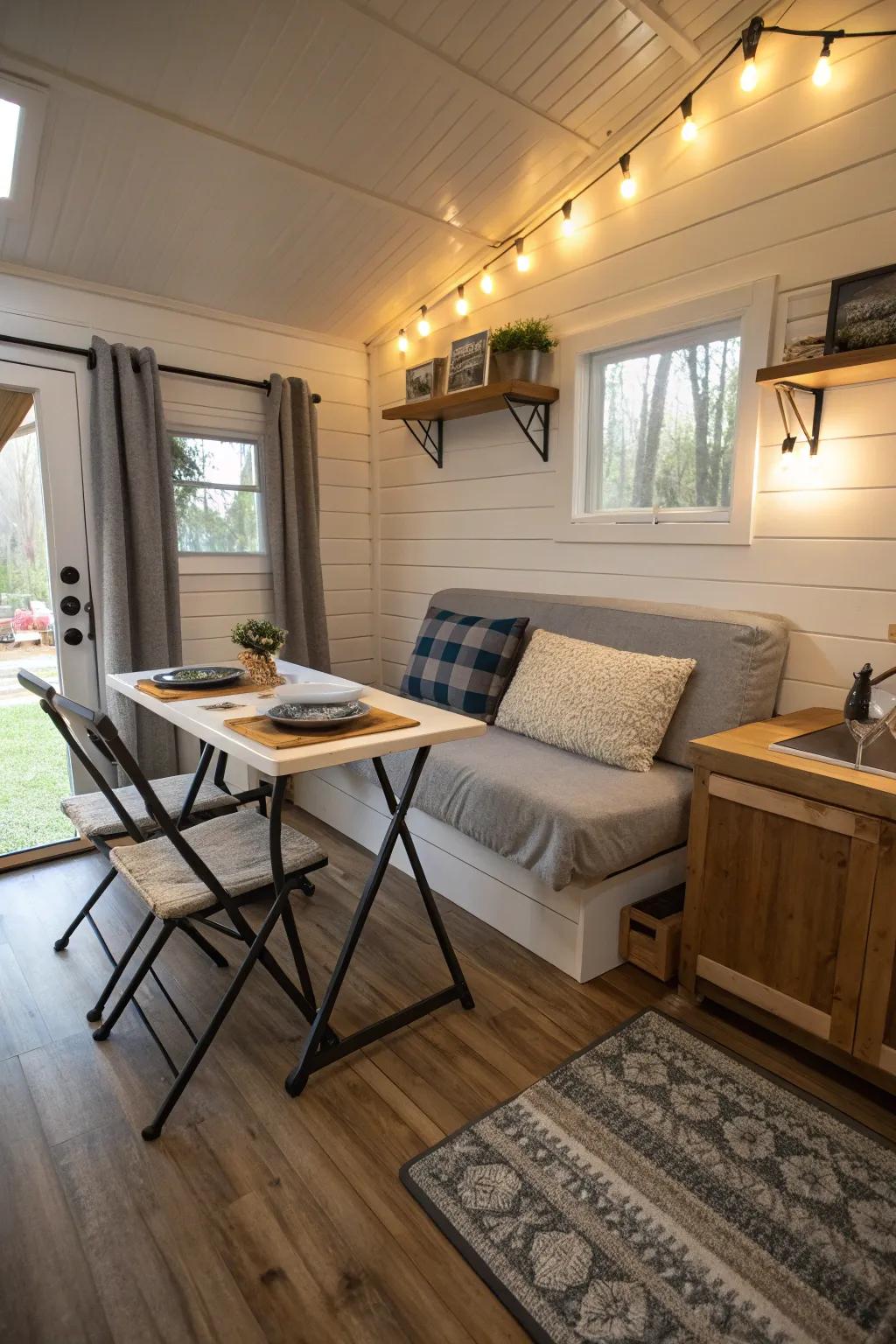 Enhance versatility through furniture with multiple functions.