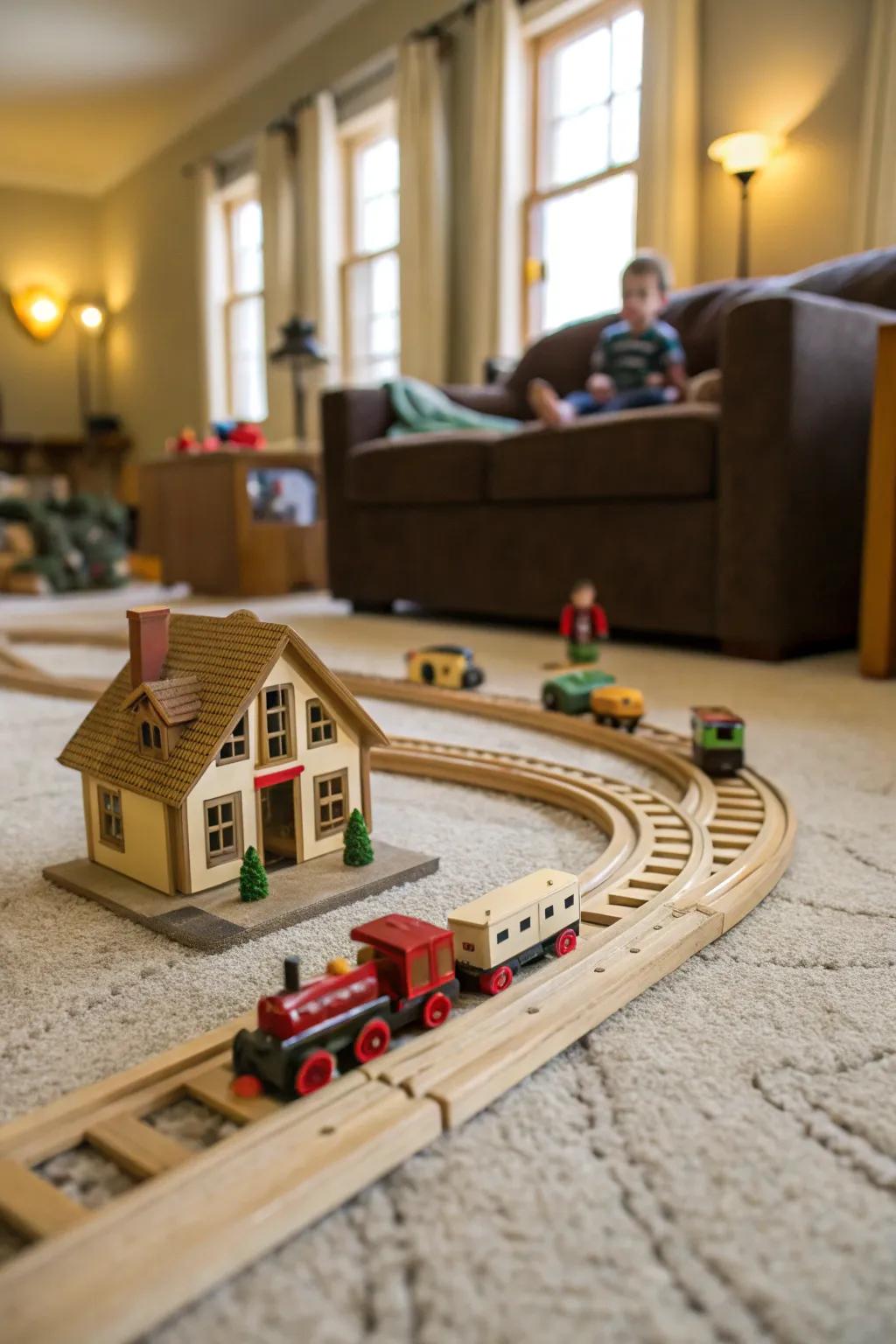 Classic fun with a timber train set that encourages creativity.