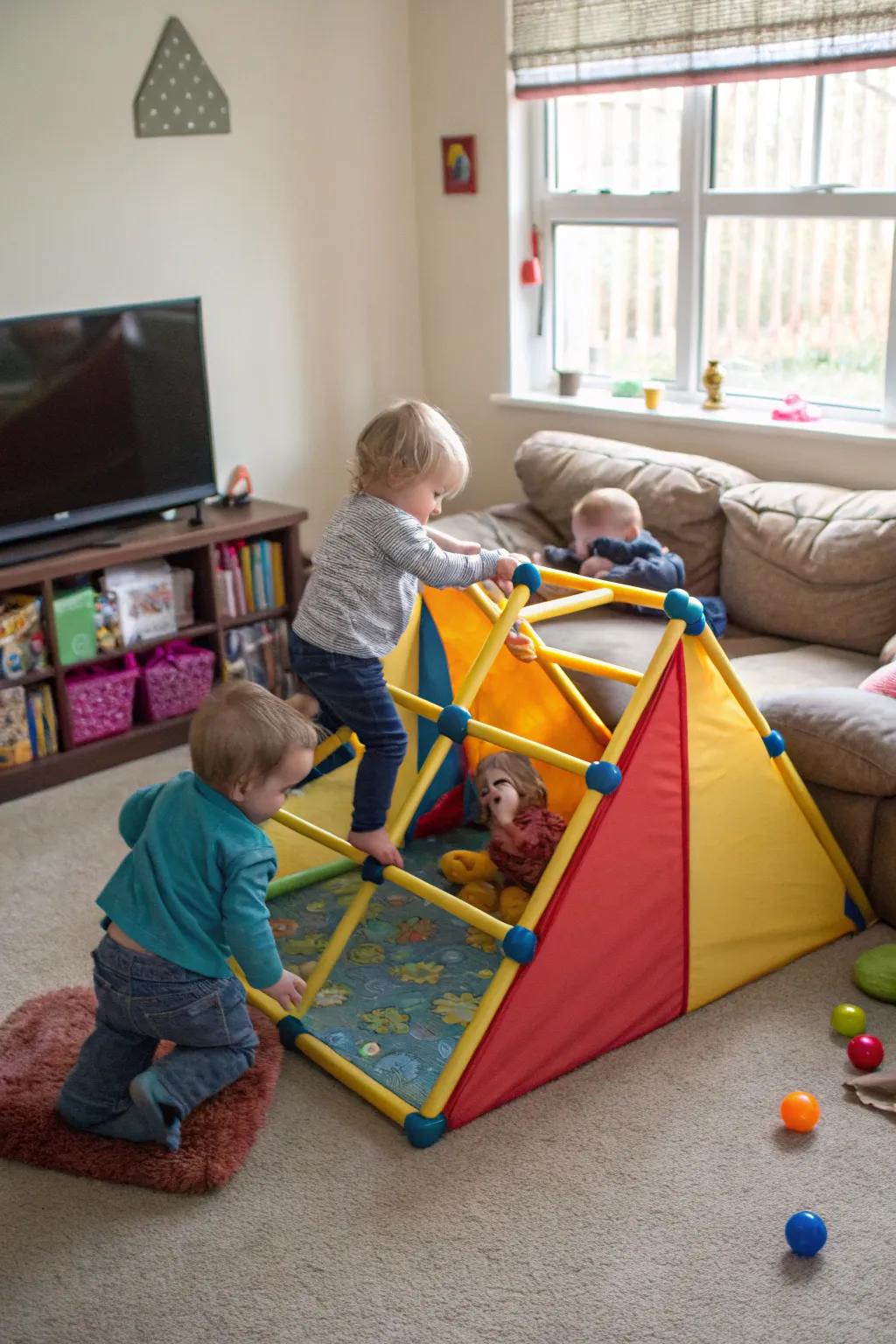 Inspire exploration with a climbing adventure at home.