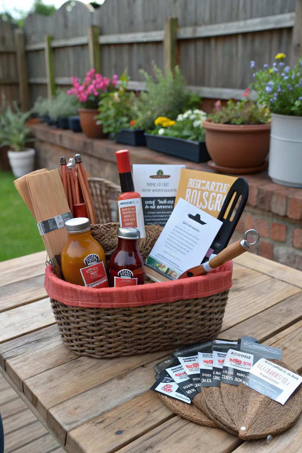 A BBQ container prepared to ignite the grill.