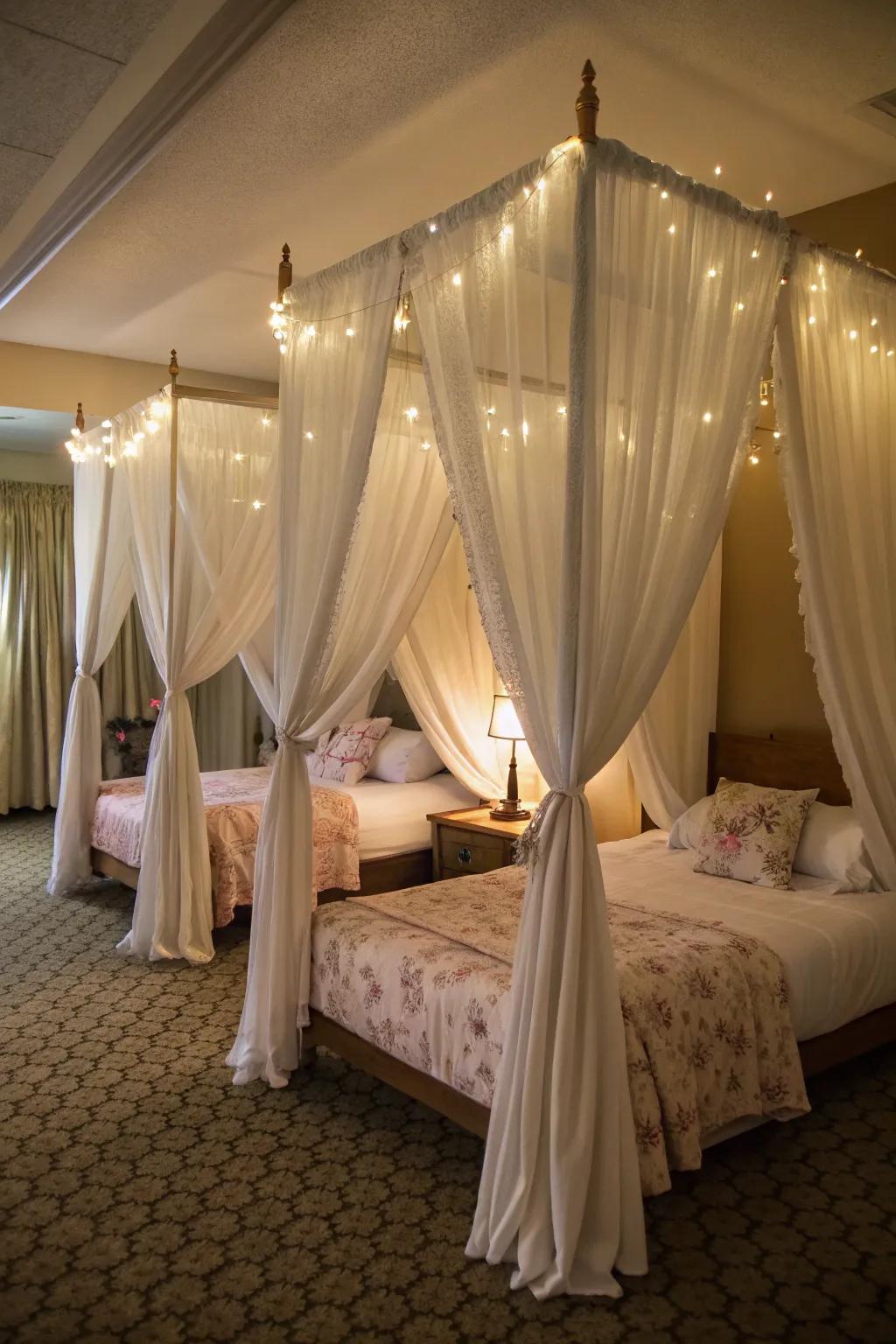 Canopy beds introduce a dash of magic and adventure, turning ordinary spaces into enchanted retreats.