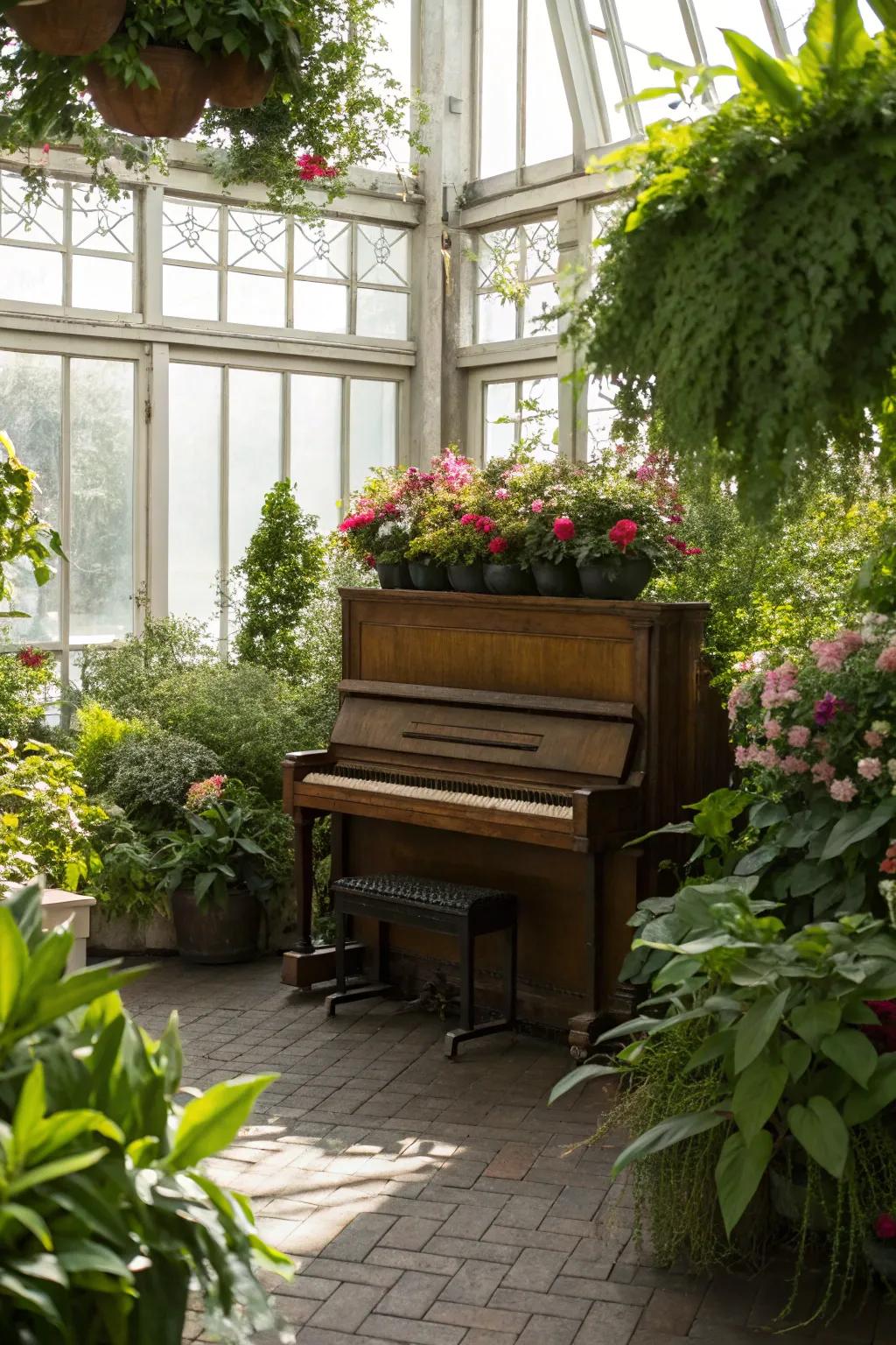 Fill your piano area with the freshness of nature.