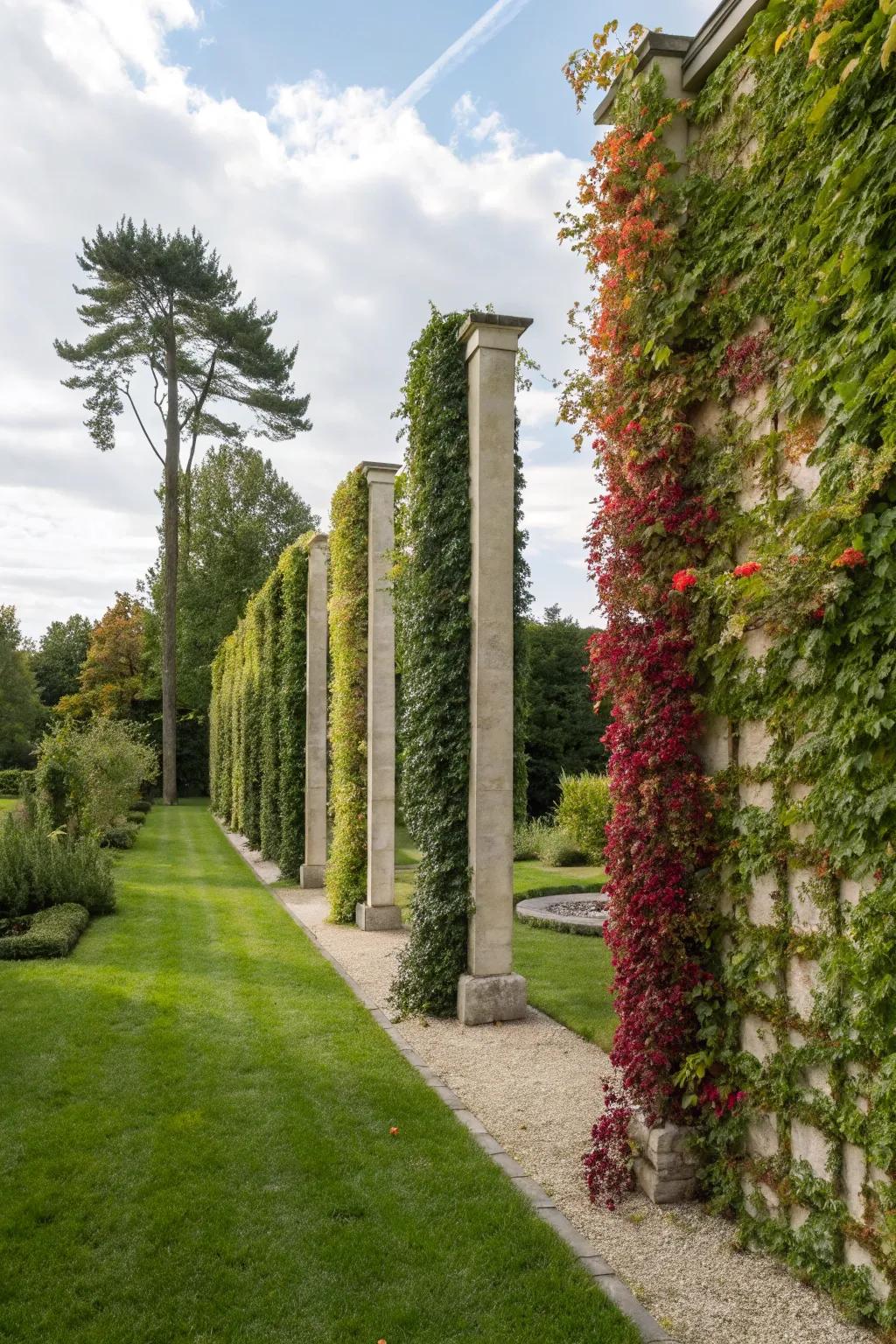 Optimize space through upright garden boards.