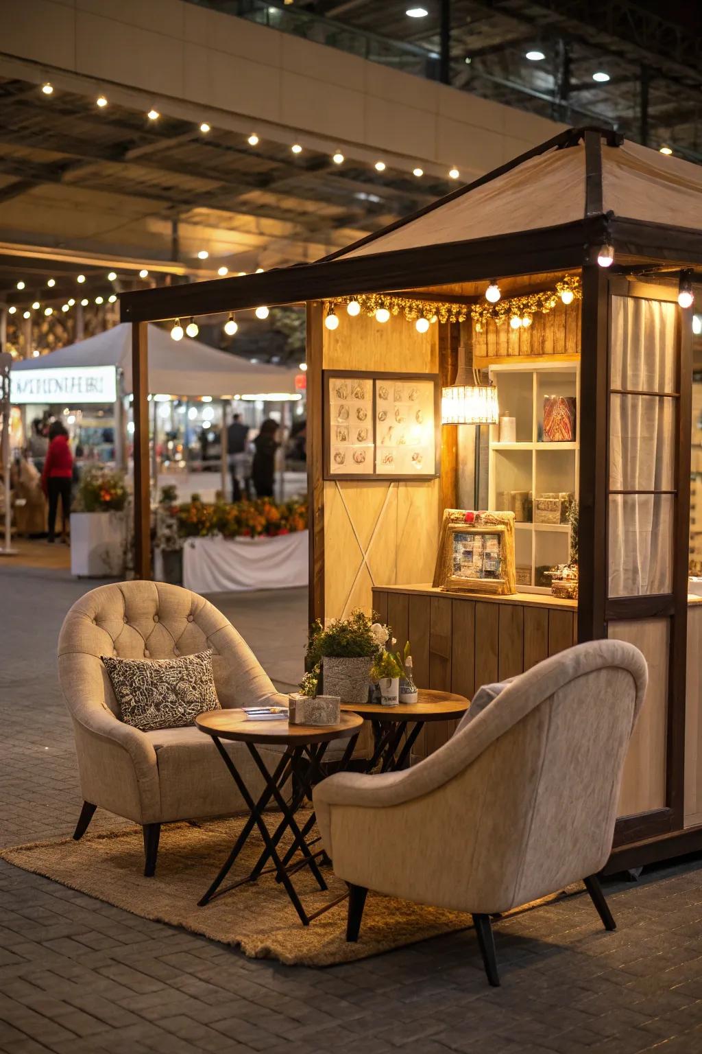 Design a relaxing atmosphere using a dedicated seating spot.