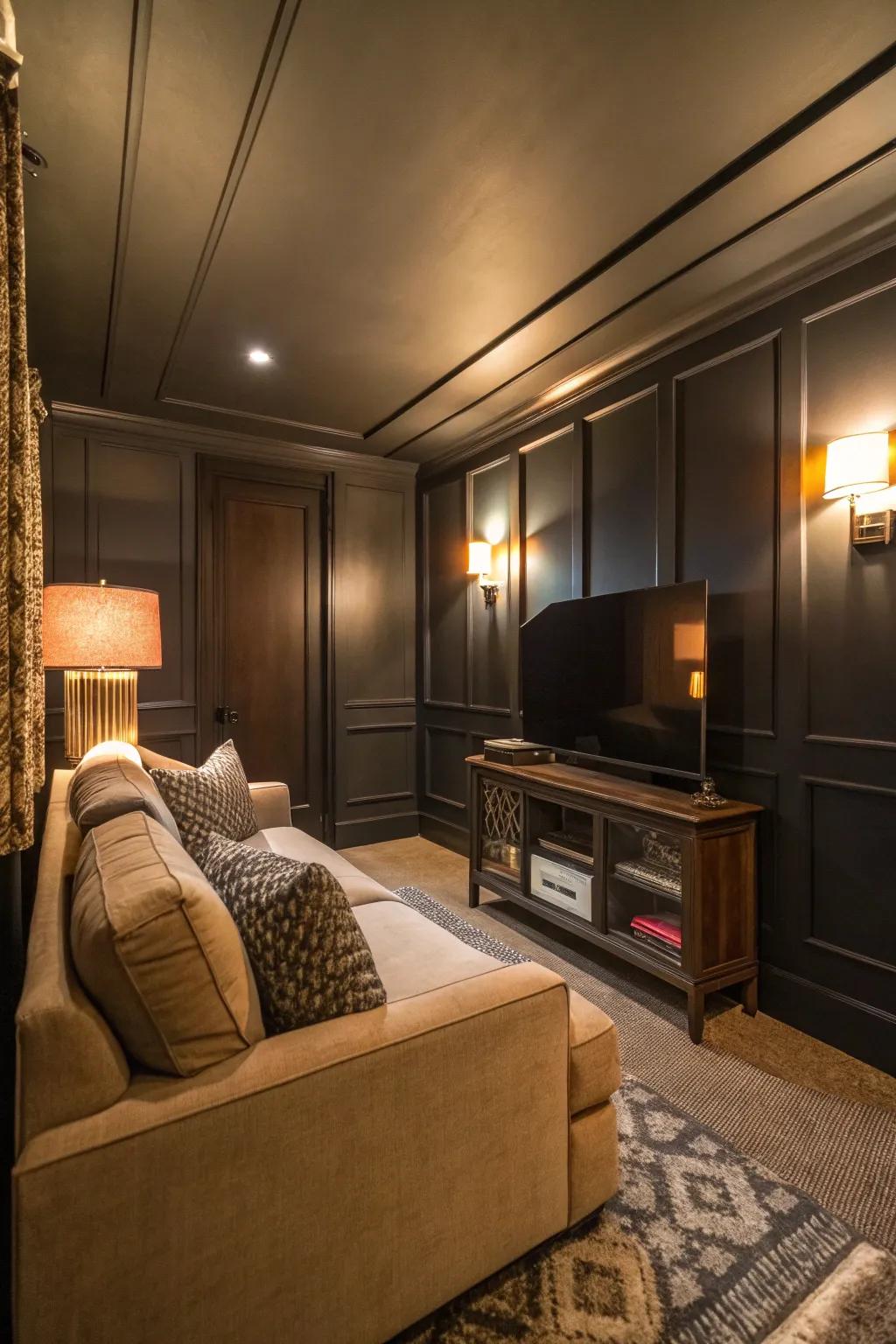 Deep walls contribute depth and coziness to small spaces