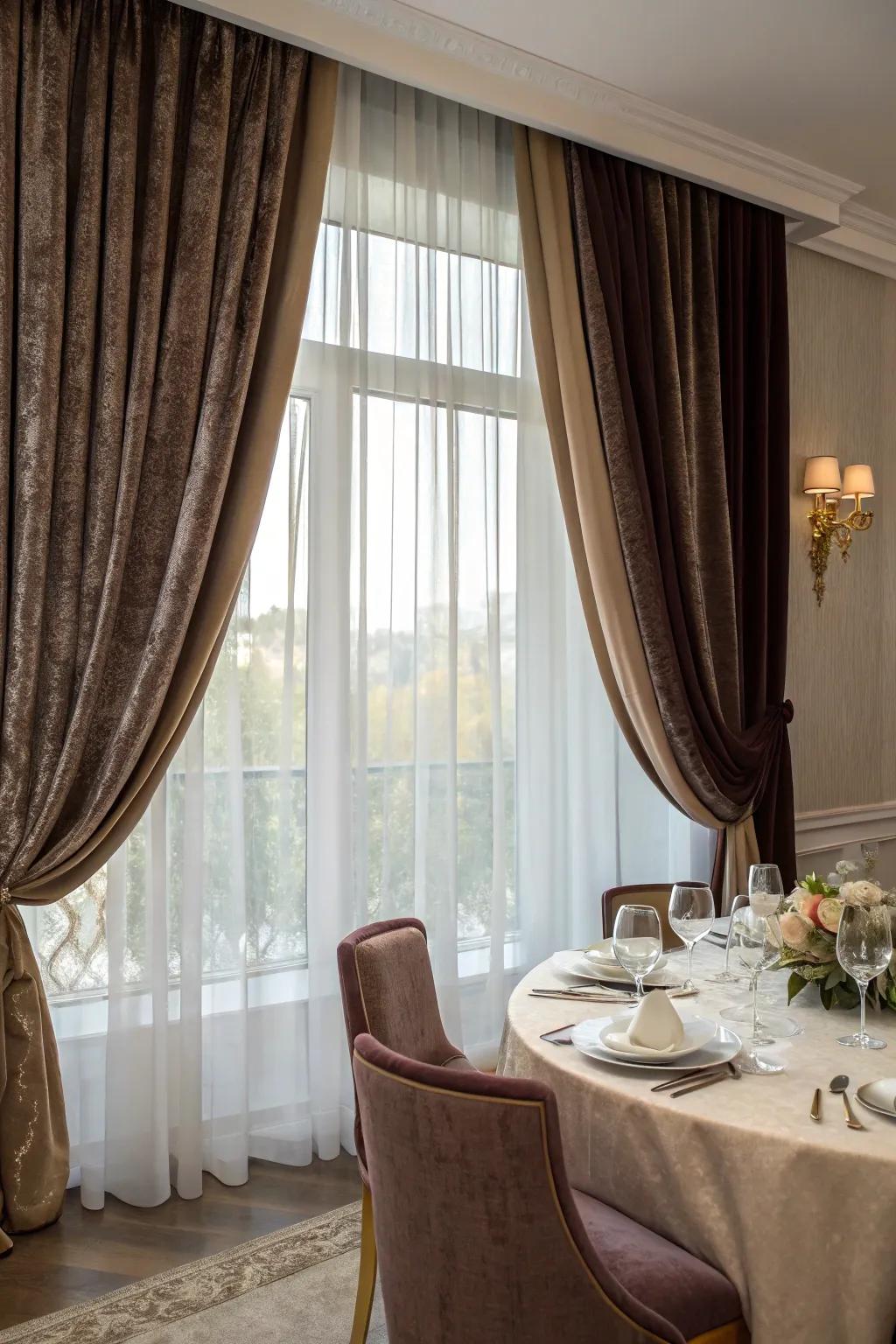 Superimposed textures bring about opulence and scale.