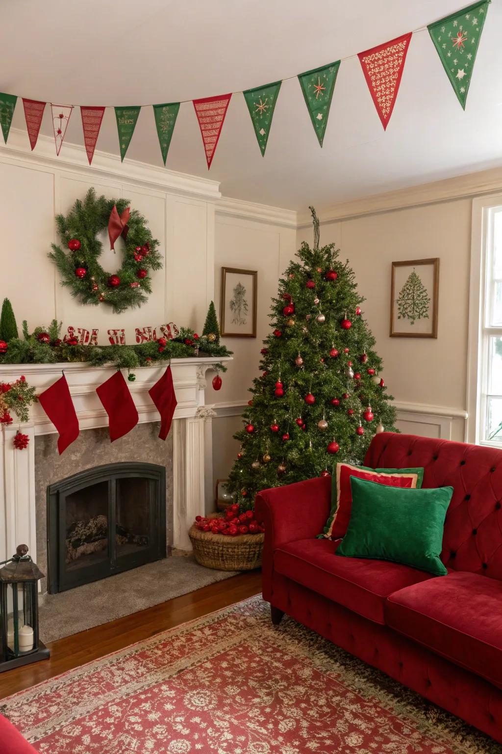 Quintessential festive hues conceive an enduring festive aesthetic.