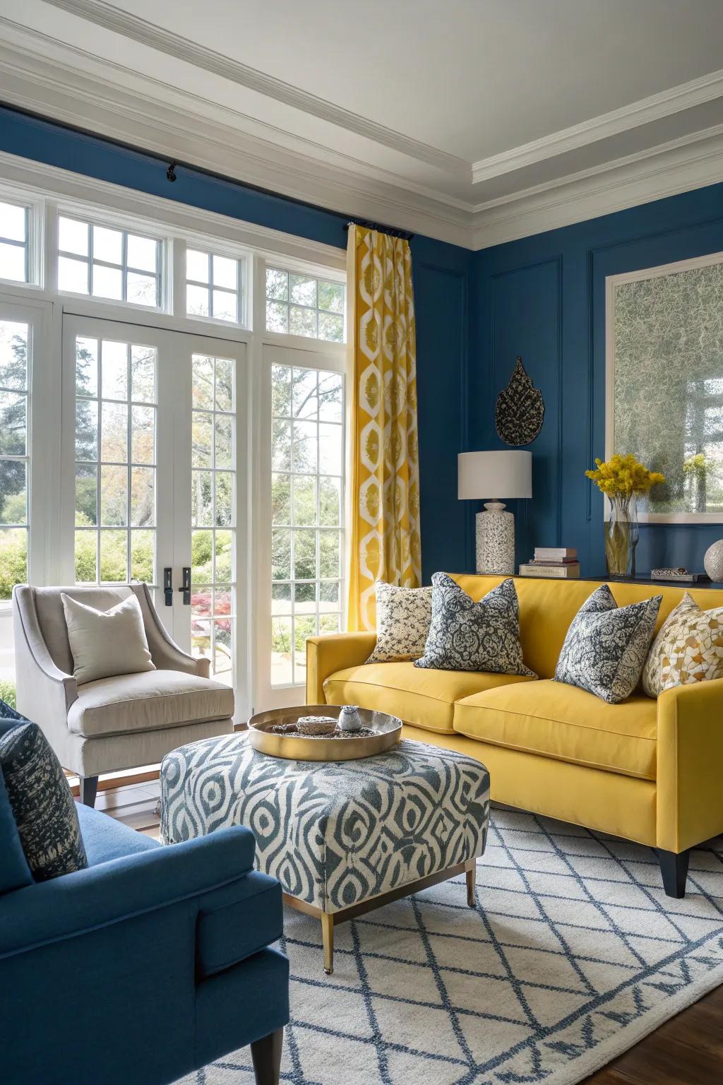 A striking color scheme brings vitality and personality to any living space.