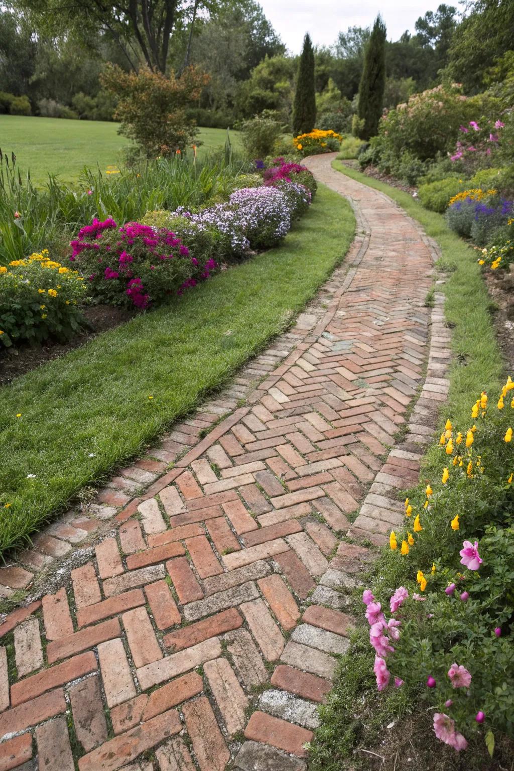 Brick routes provide classic elegance and versatility.
