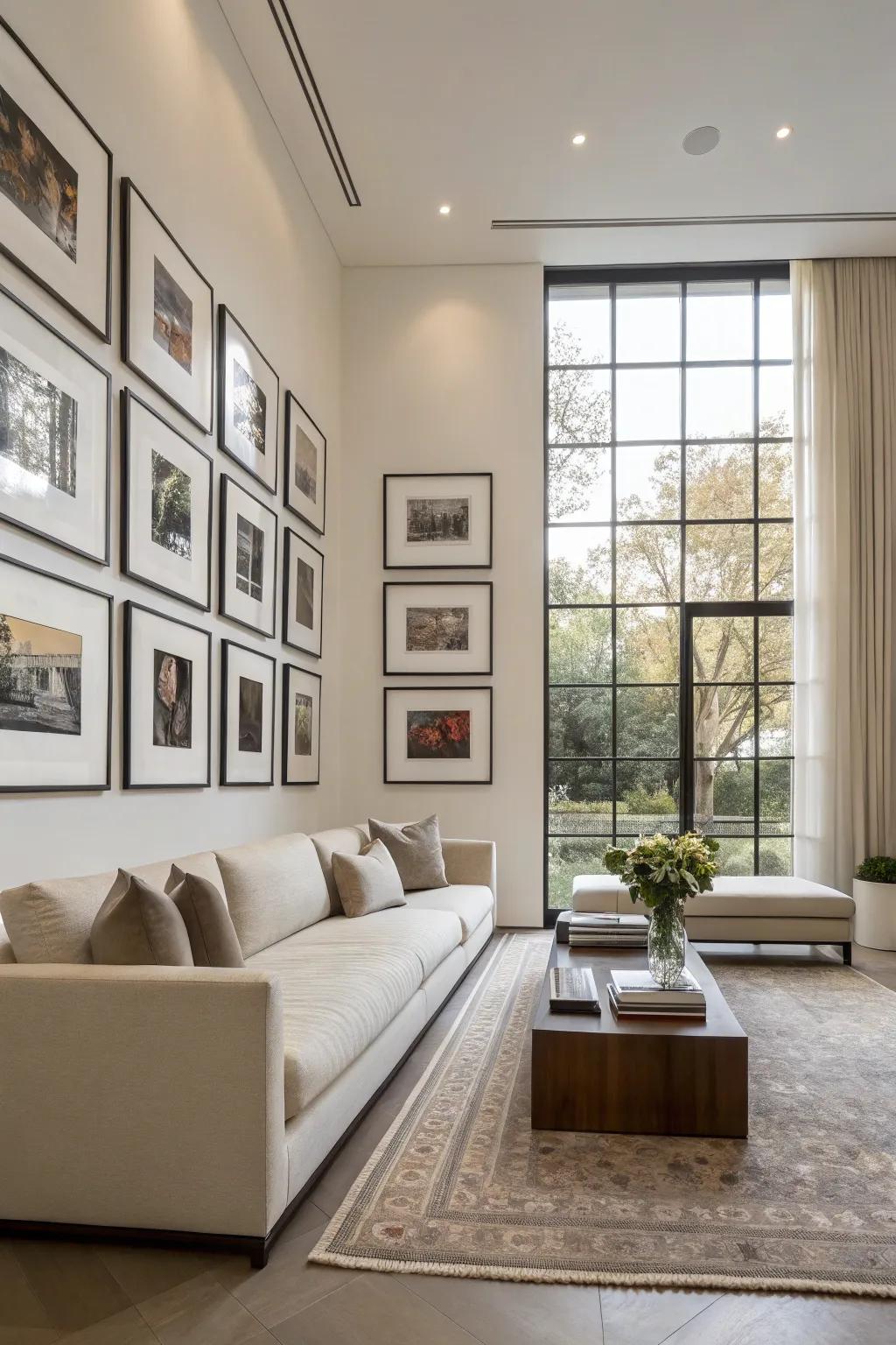 A harmonious and balanced symmetrical art arrangement.