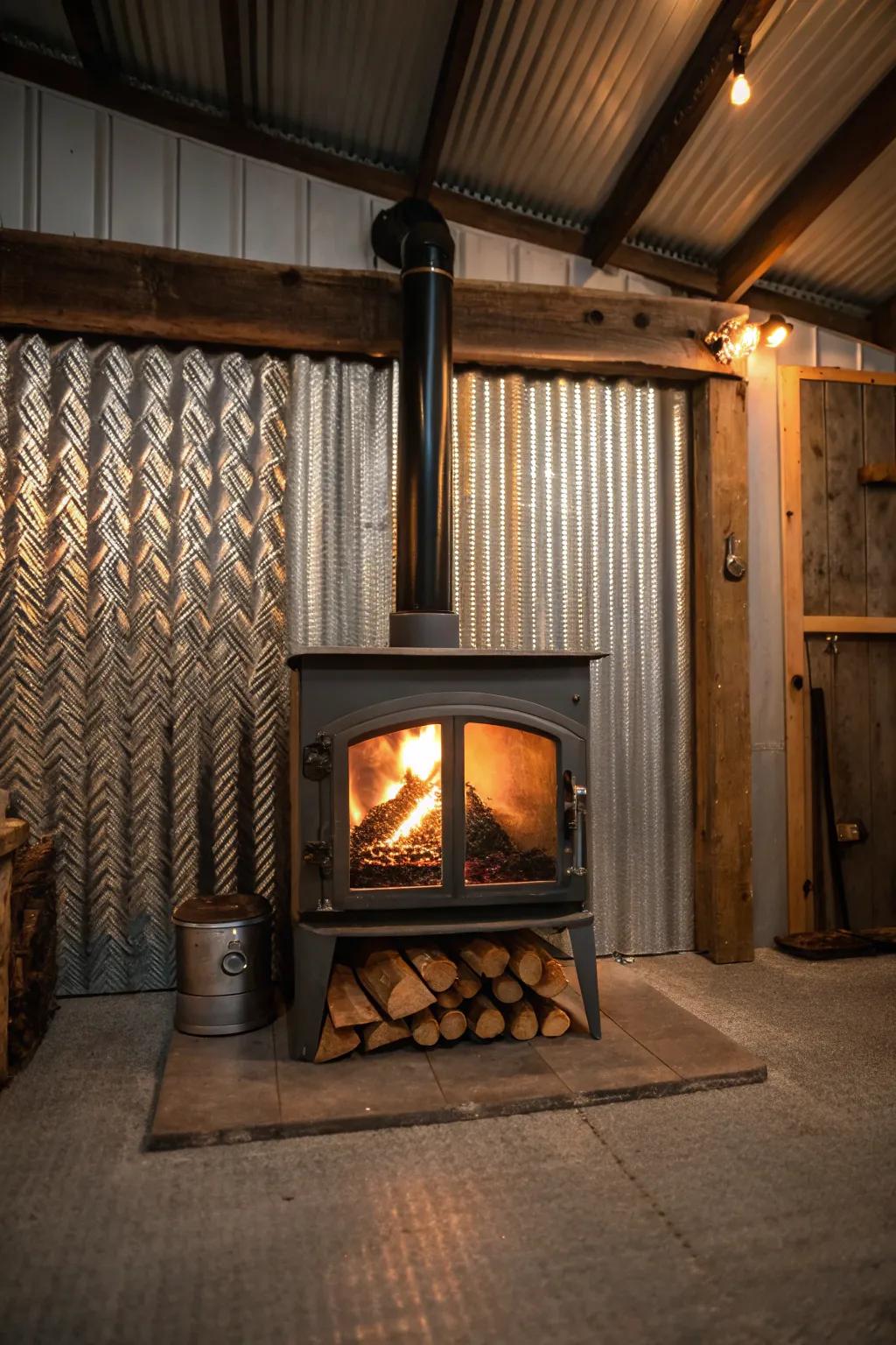 Metal paneling adds a refined, modern touch to your living space.