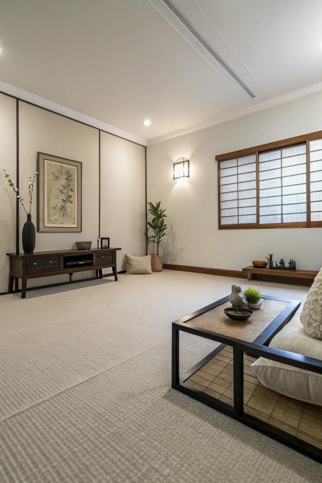 Attain refined elegance with minimalist carpet designs.