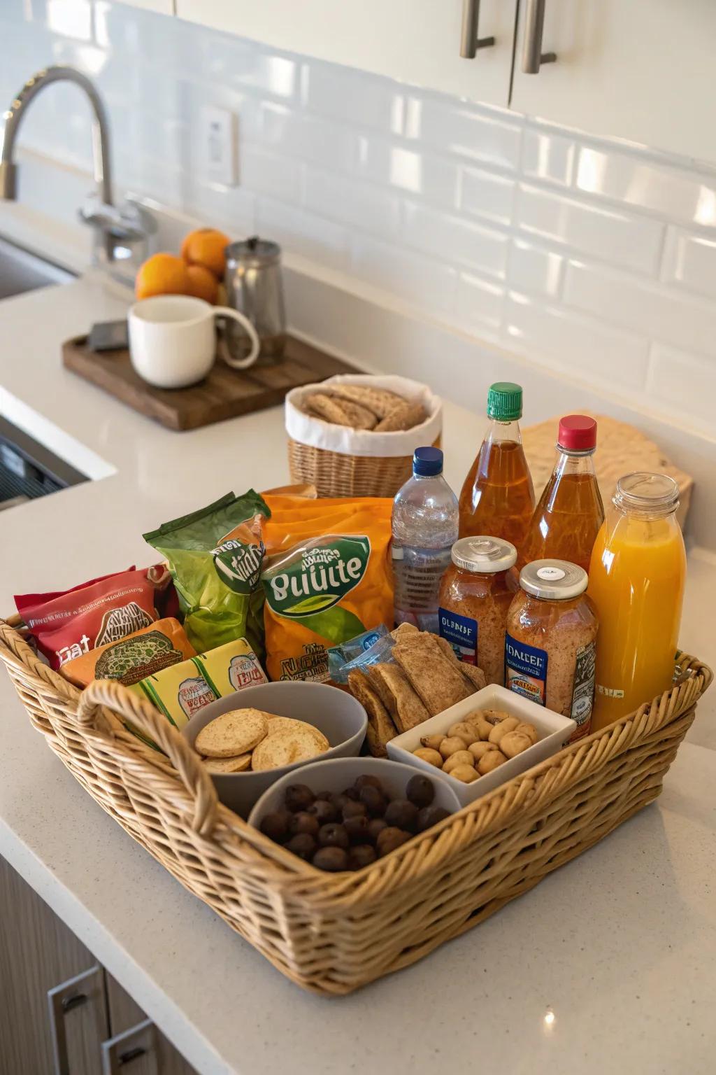 An assortment of treats fulfills visitor desires anytime.