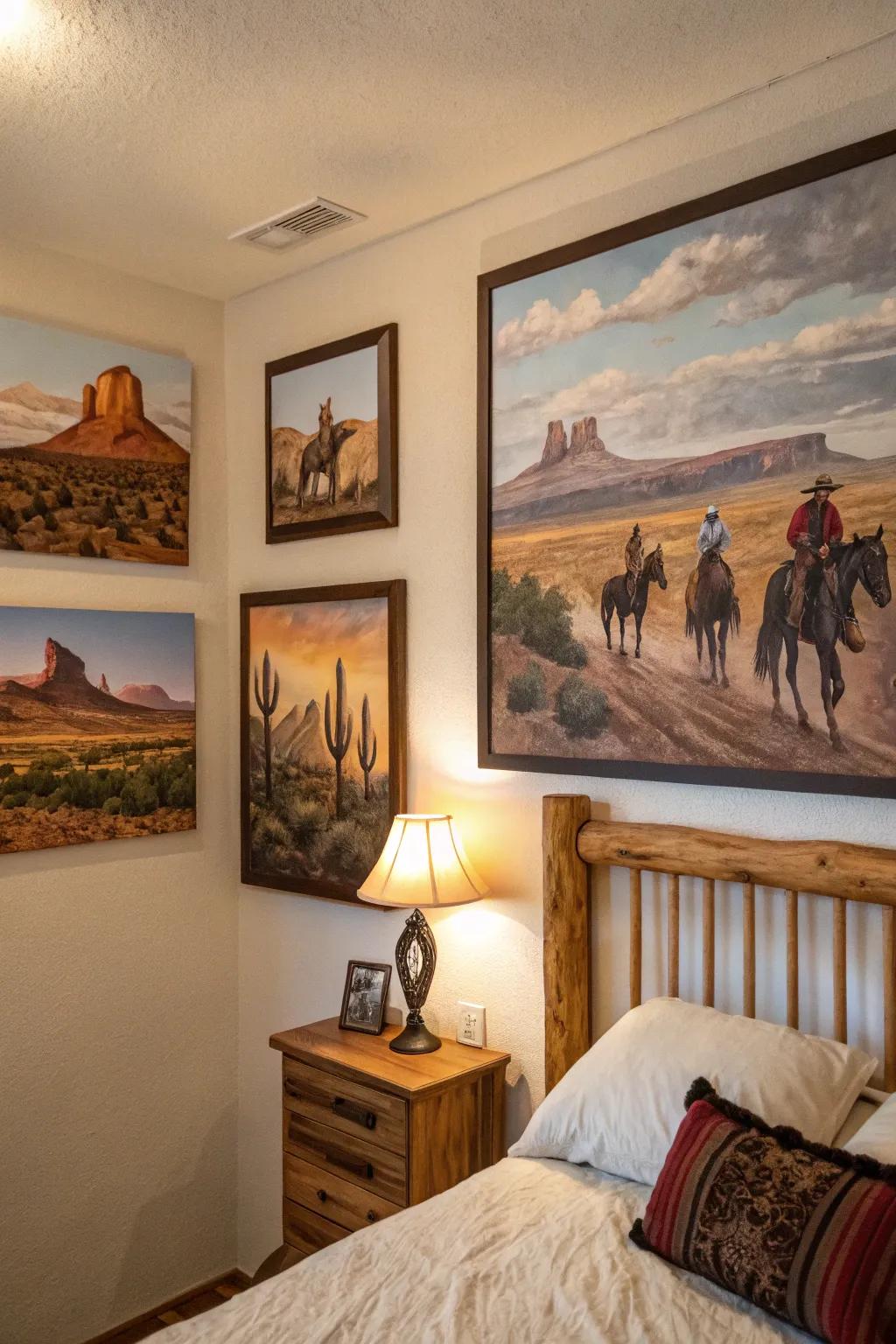 Western art gives character and tells its own unique story in your space.