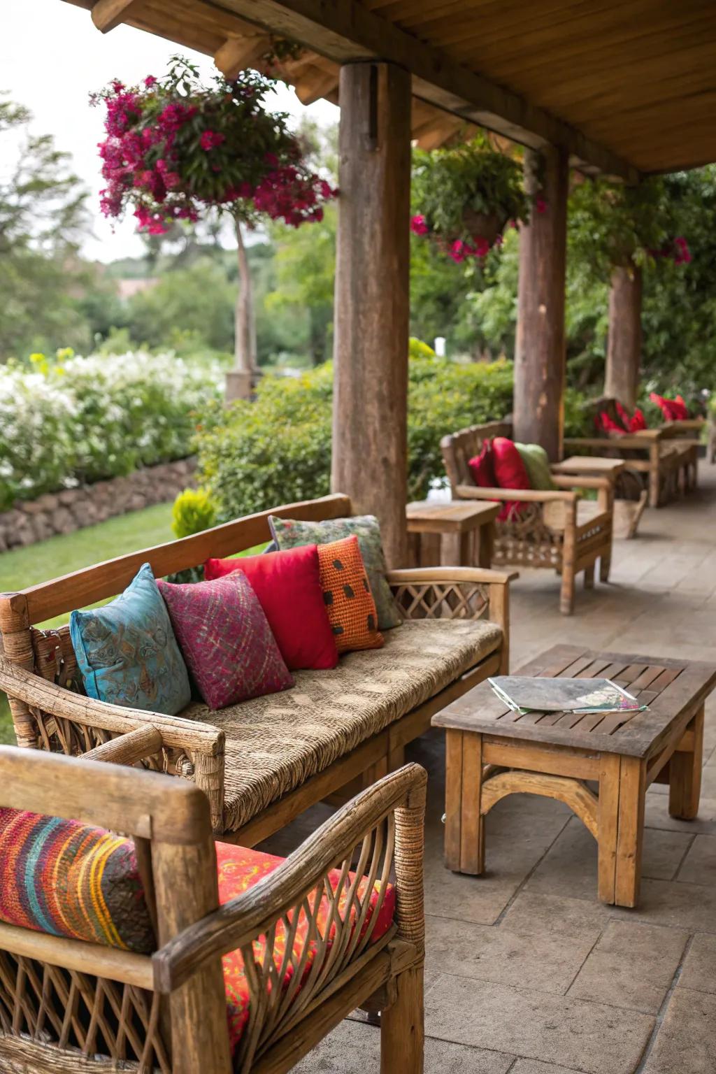 Furniture with a rustic design to bring comfort and style to your patio.