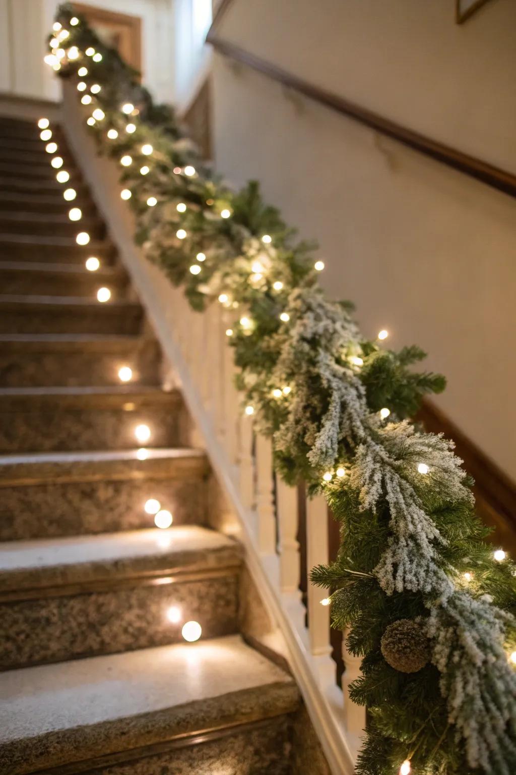 Sparkling garlands usher winter's elegance indoors.